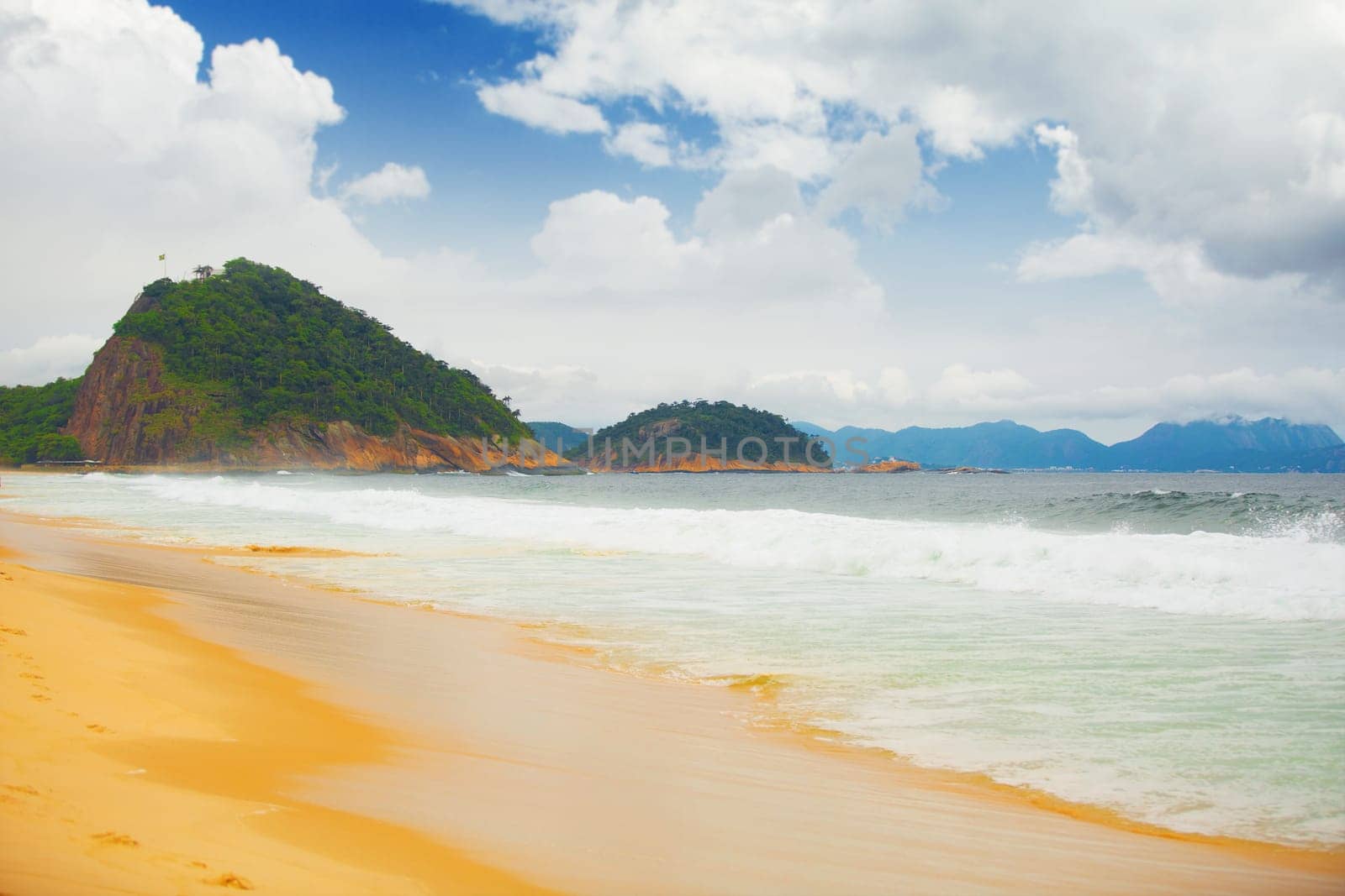 Copacabana . brazilian beach in Rio de Janeiro, Brazil, south America.