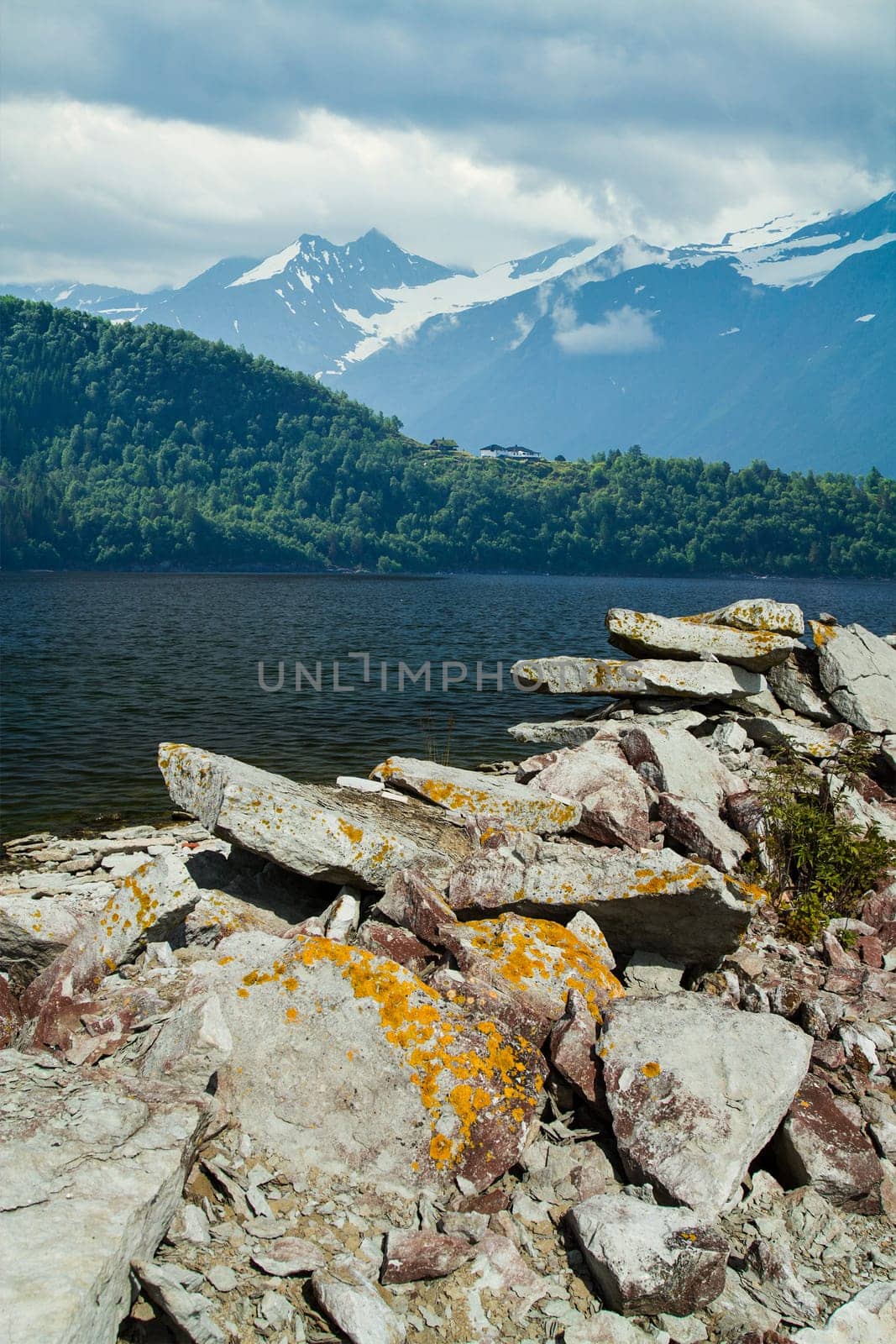 natural landscape at geirangerfjord . Norway mountain