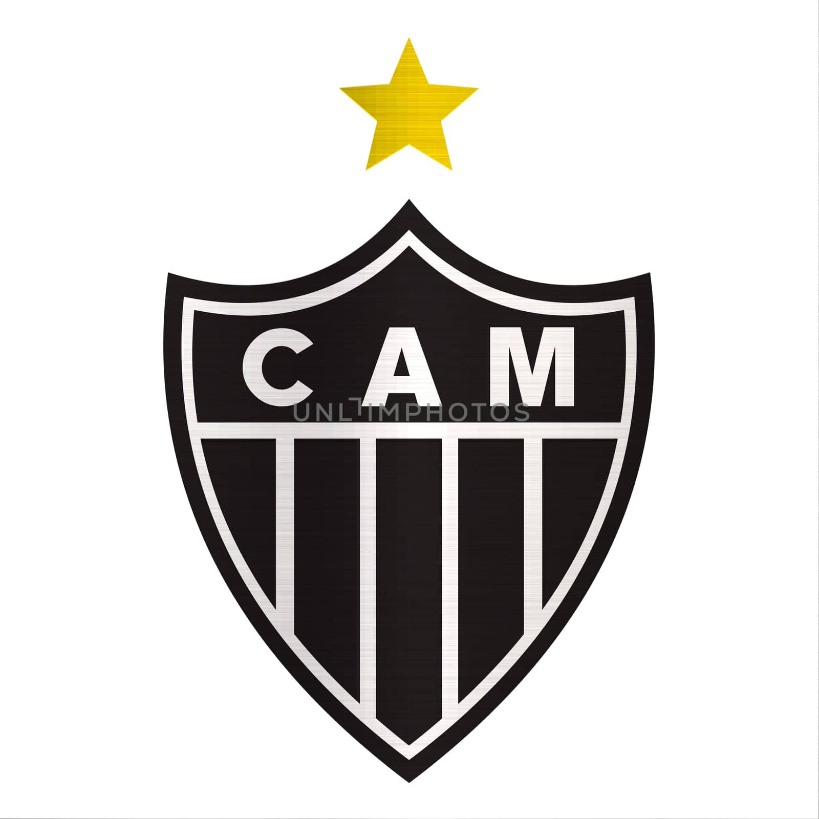 Atletico Mineiro logo metallic illustration sport