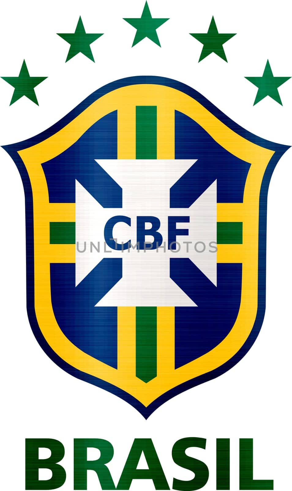 CBF Brasil logo metallic illustration sport