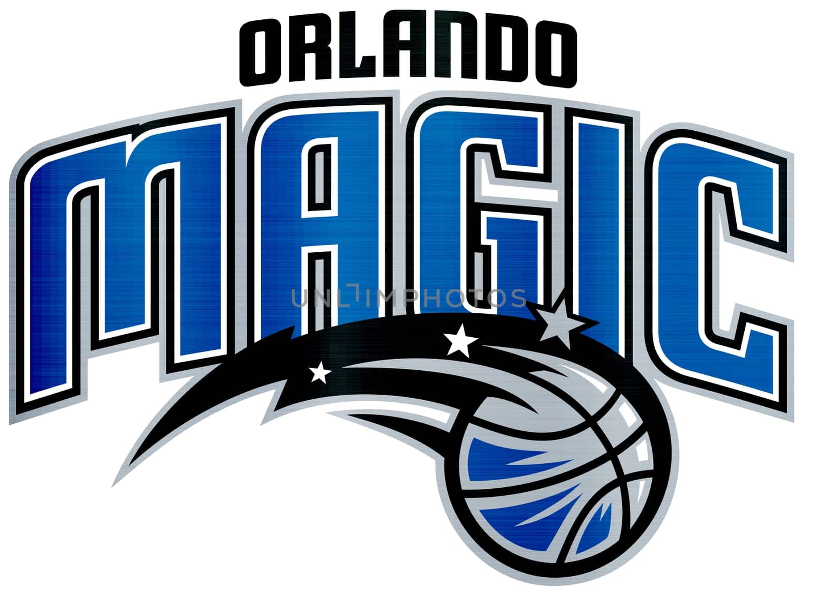 Orlando Magic metallic ilustration basketballn basketballb