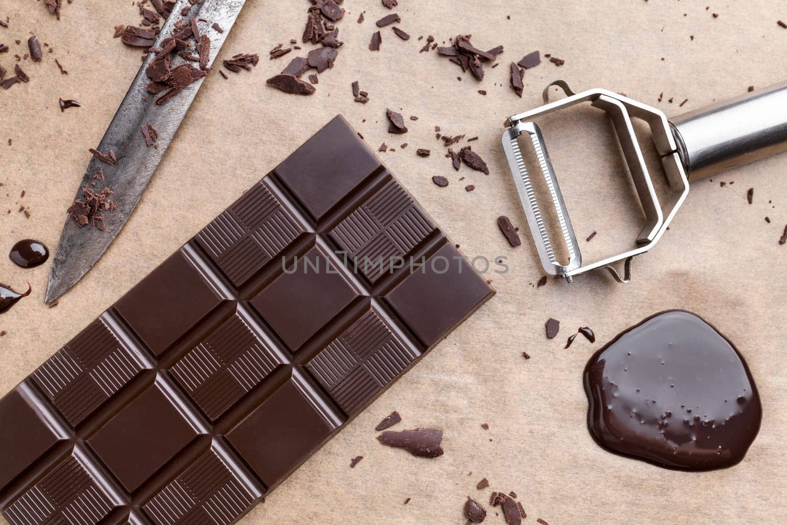 Delicious dark chocolate background