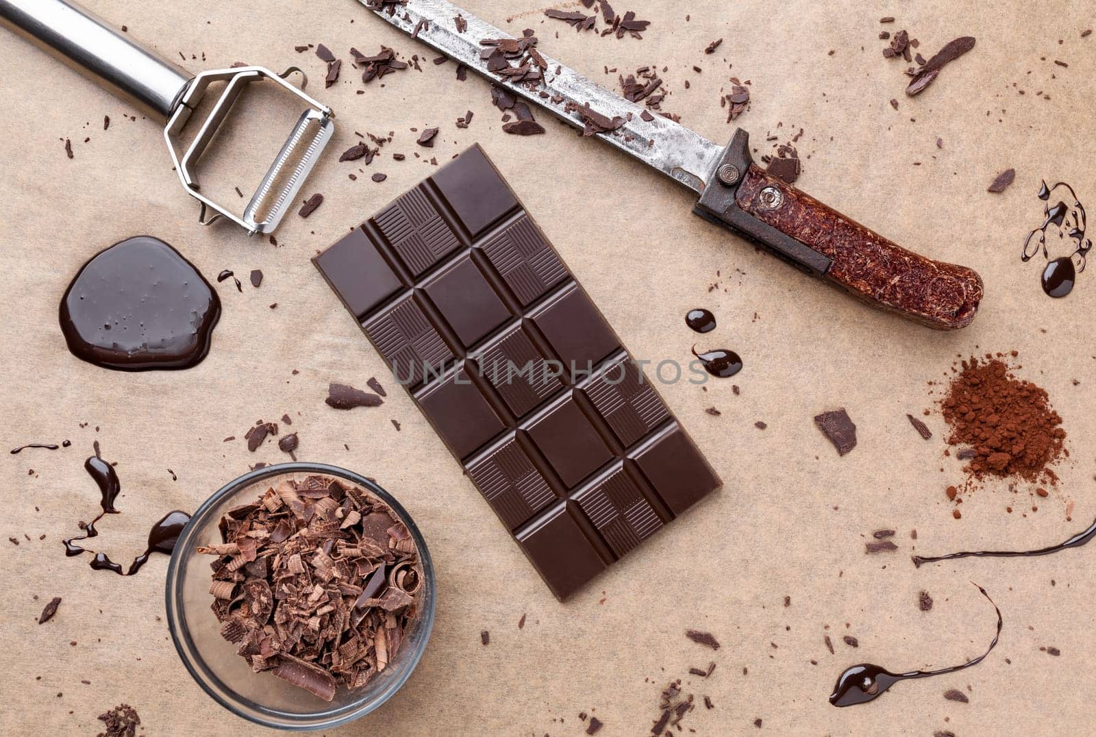 Delicious dark chocolate background