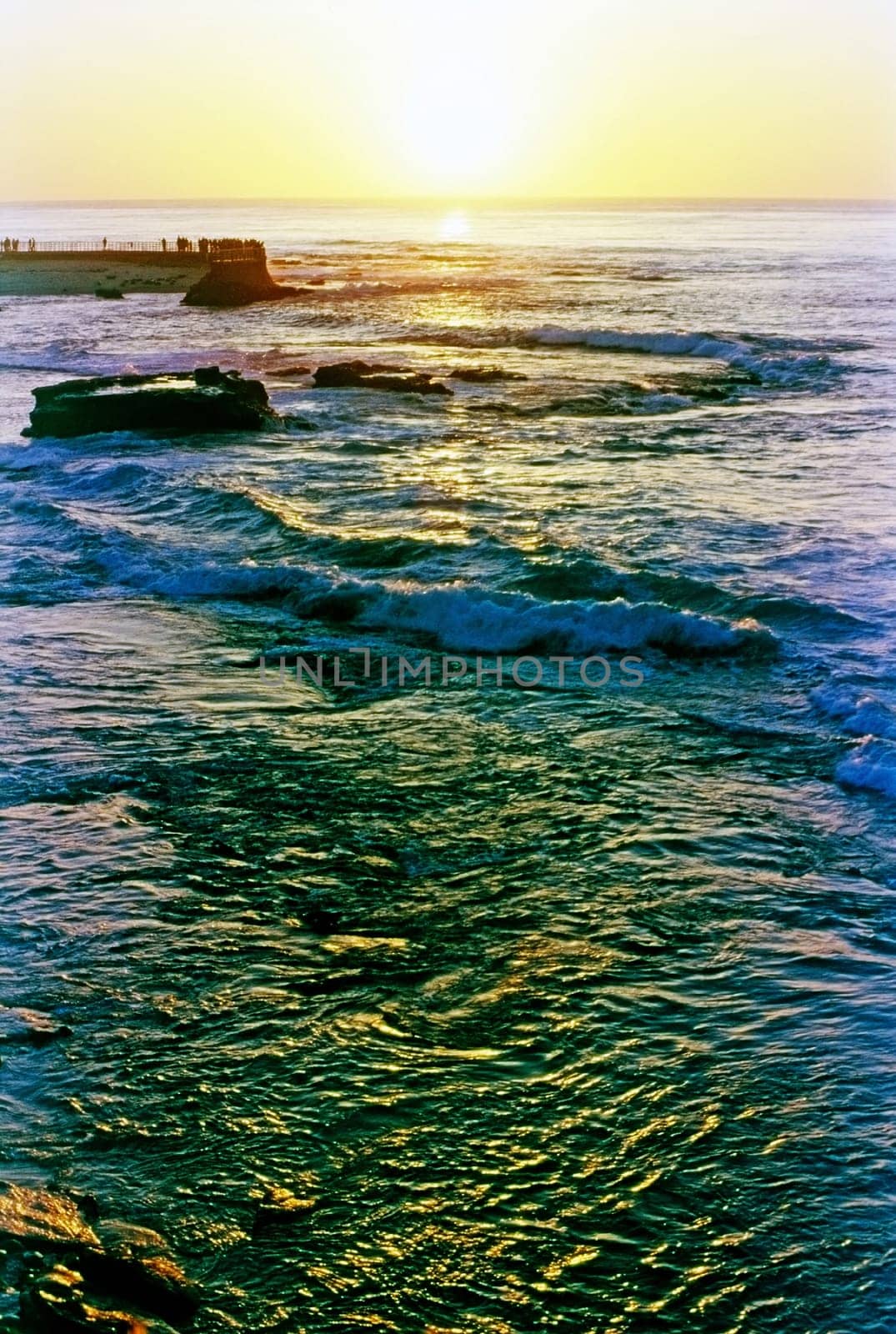 Pier at sunset in  La Jolla , California