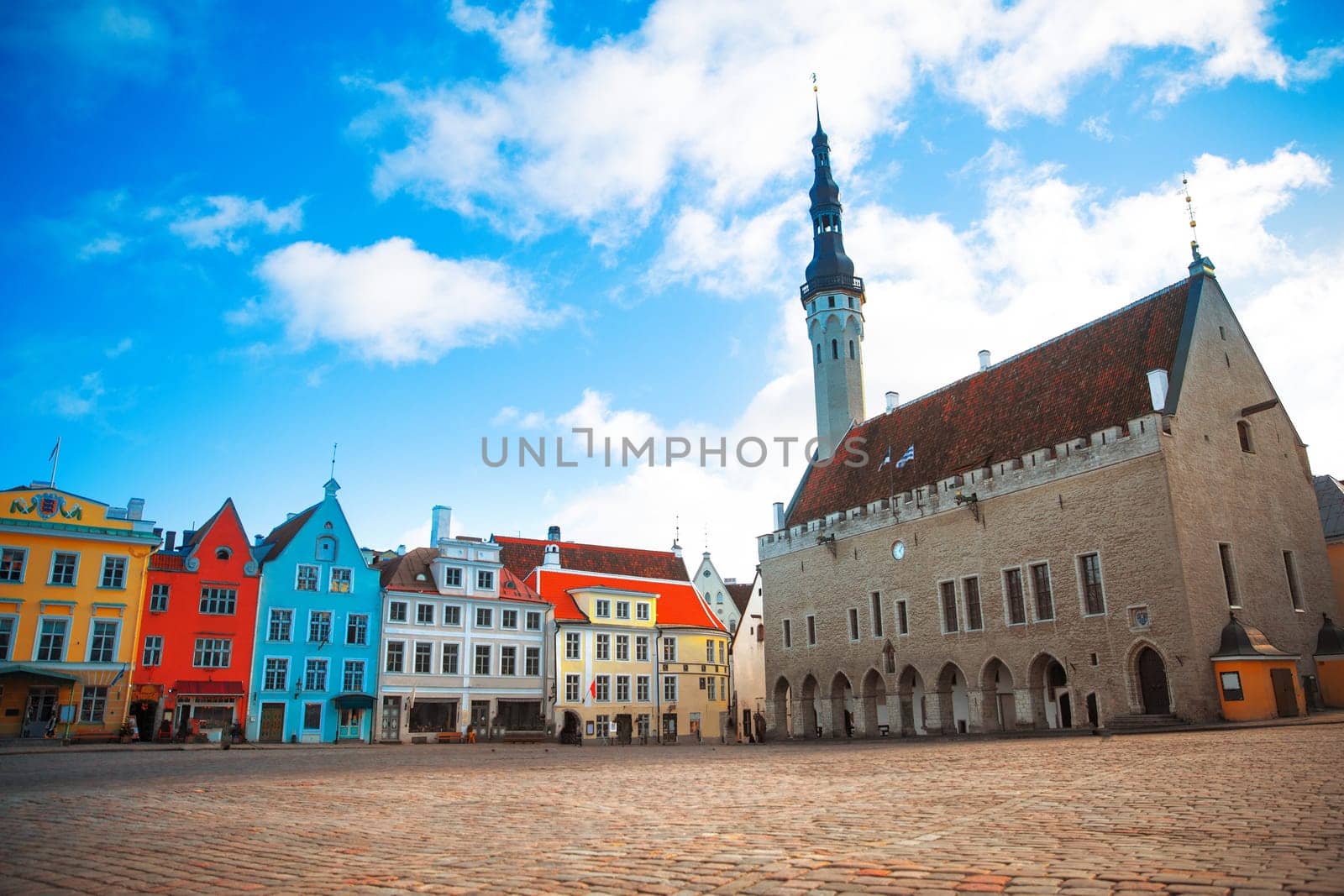 Tallinn, Estonia. Very beautiful old Town Hall Square