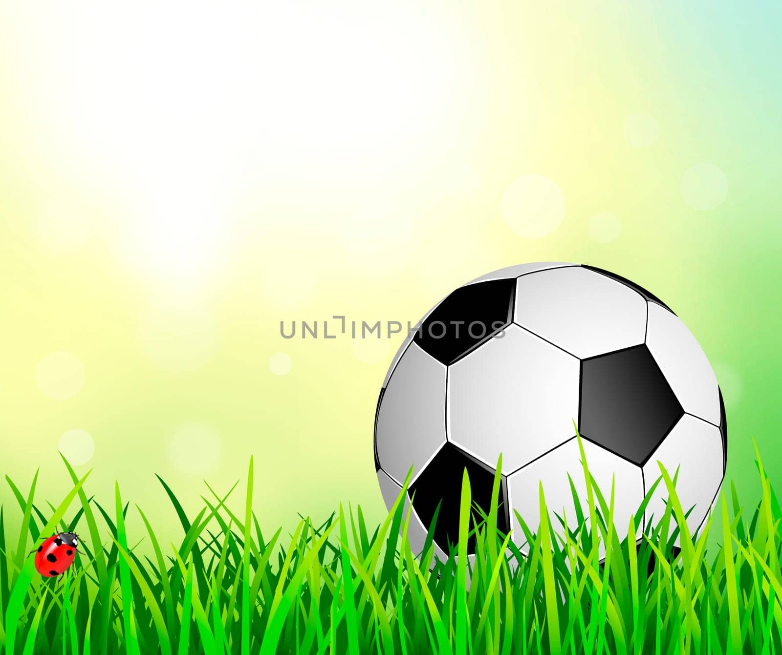Soccer ball on an abstract background.