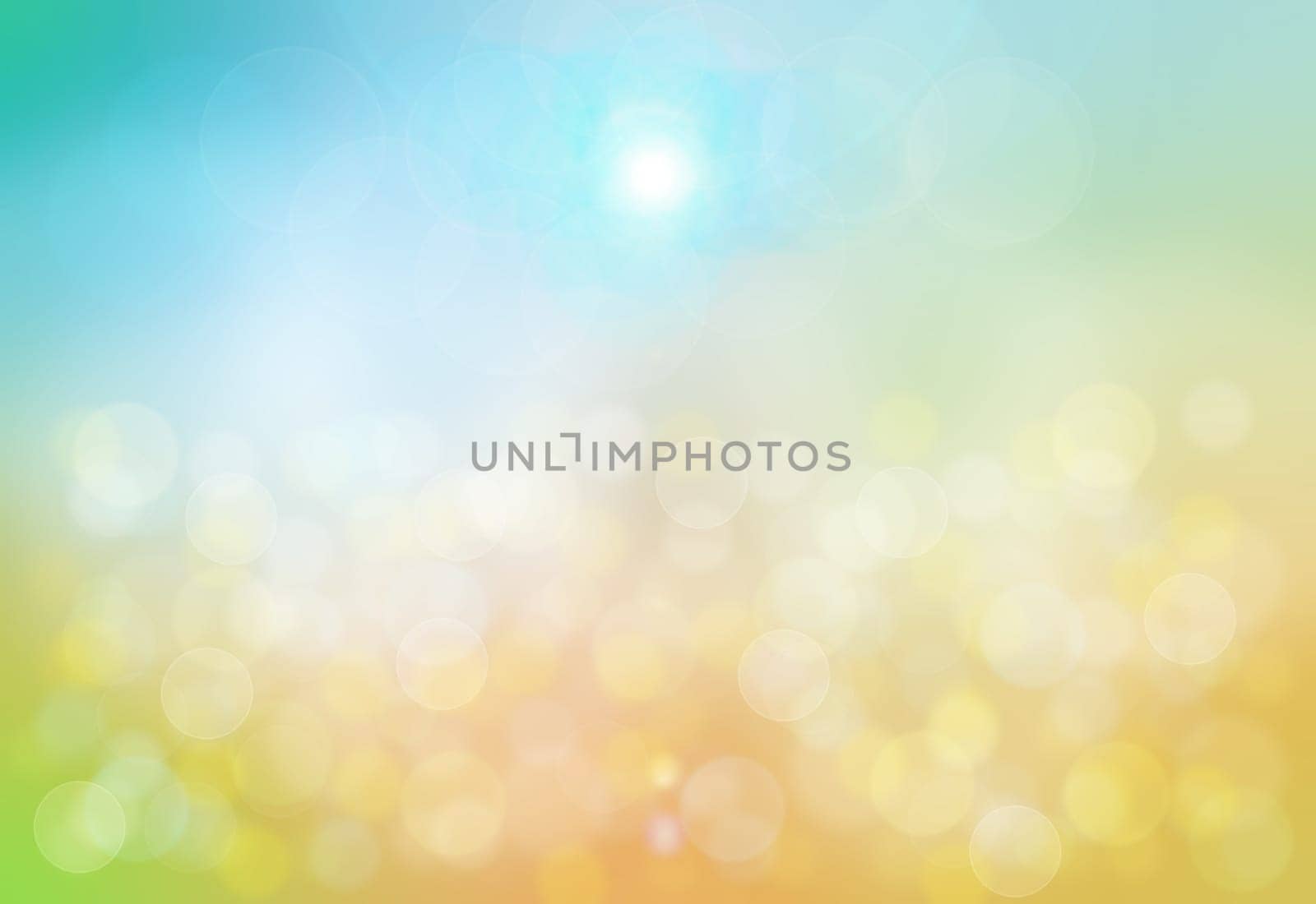Abstract  pastel colored summer bokeh background. Concept summer holidays. A glorious summer's day with sunshine at blue sky and with  bright colors of nature.