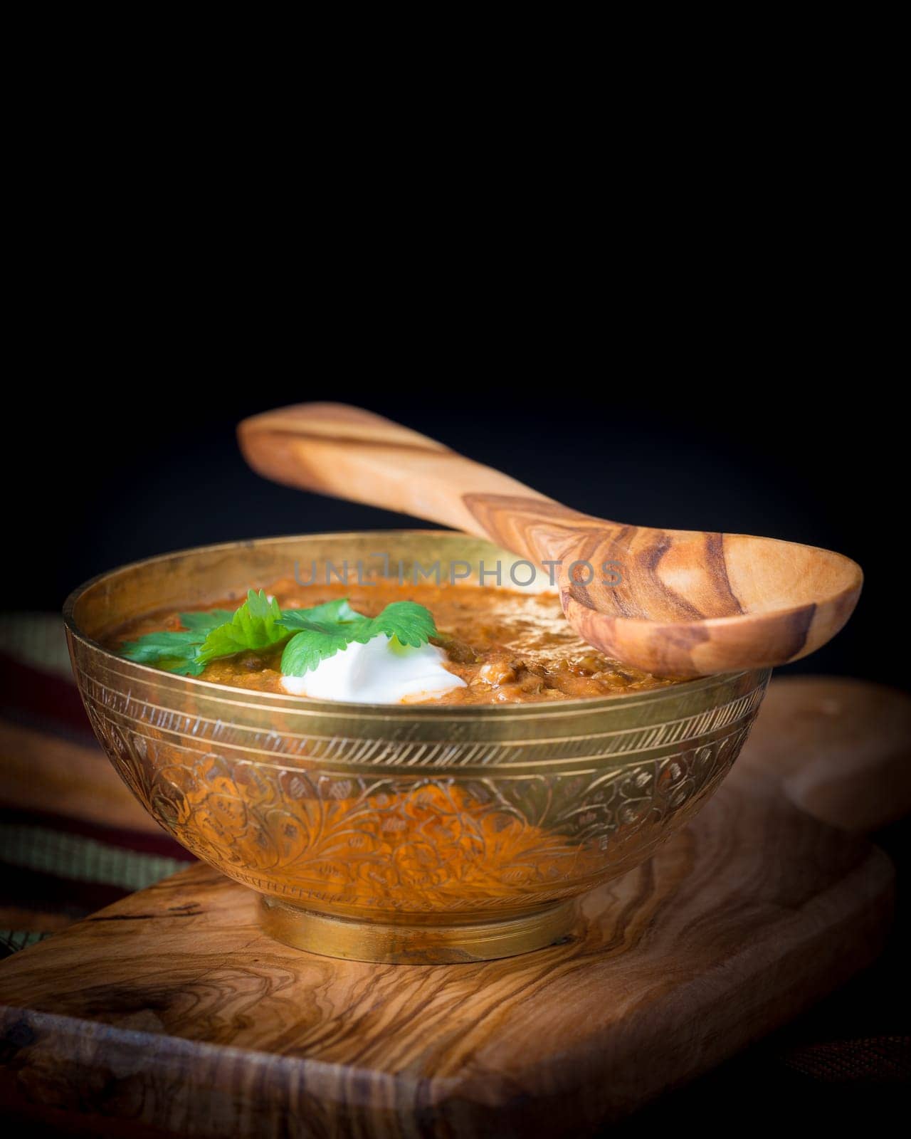Daal, or dal, is an Indian dish commonly made with split peas, lentils and turmeric.