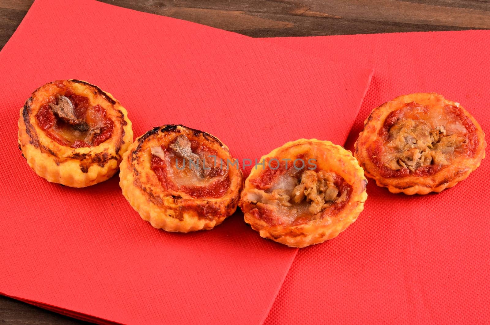 pizza - finger food on table of restaurant