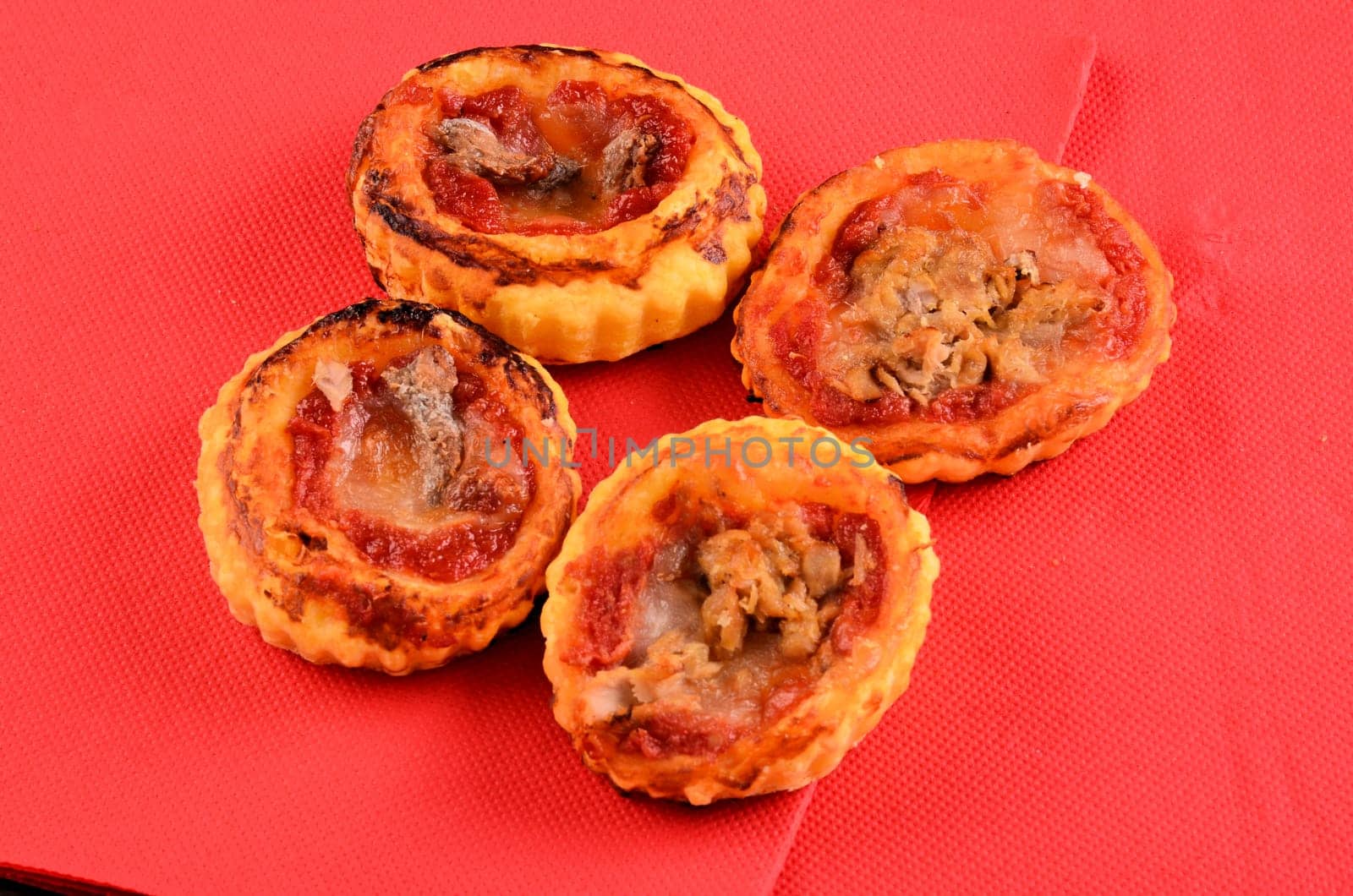 pizza - finger food on table of restaurant