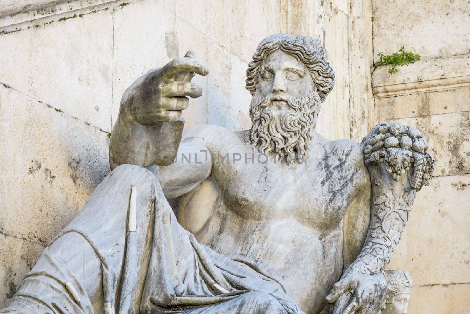 Rome, Italy, - January 05, 2015: Campidoglio square, The Nilo Statue dating IV Century