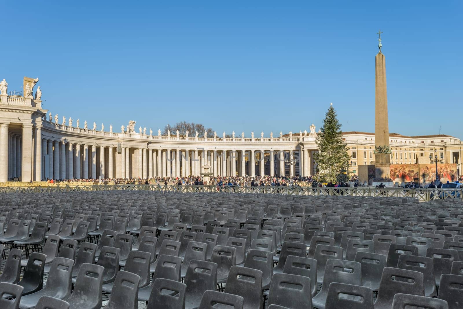 Rome, Italy, - January 04, 2015: People waiting for enter Inside the famous San pietro church in Rome italy