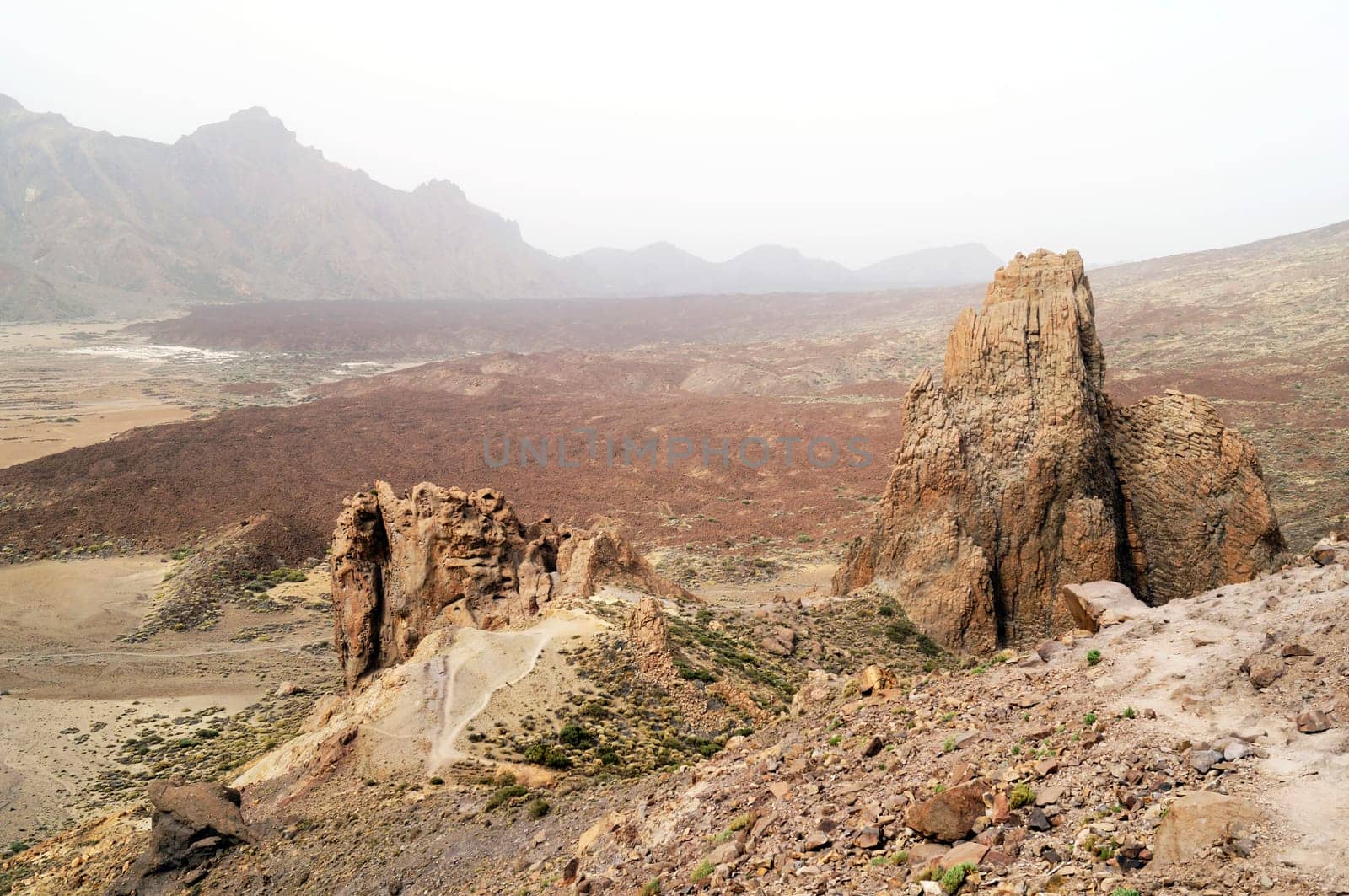 Rock formations at Teide National Park in Tenerife, Canary Islands, Spain