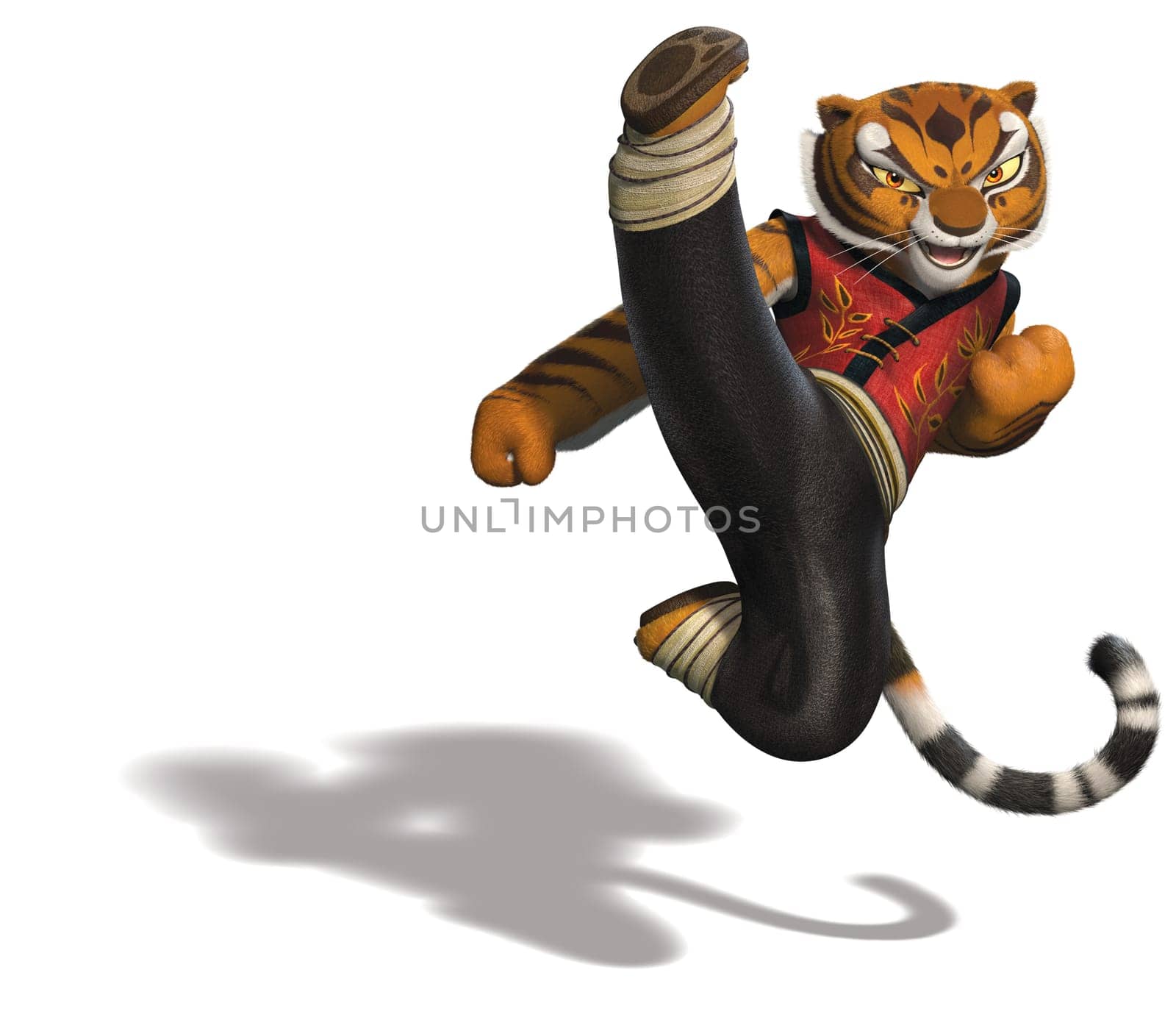 Master Tigress kung fu panda illustration cartoon jump