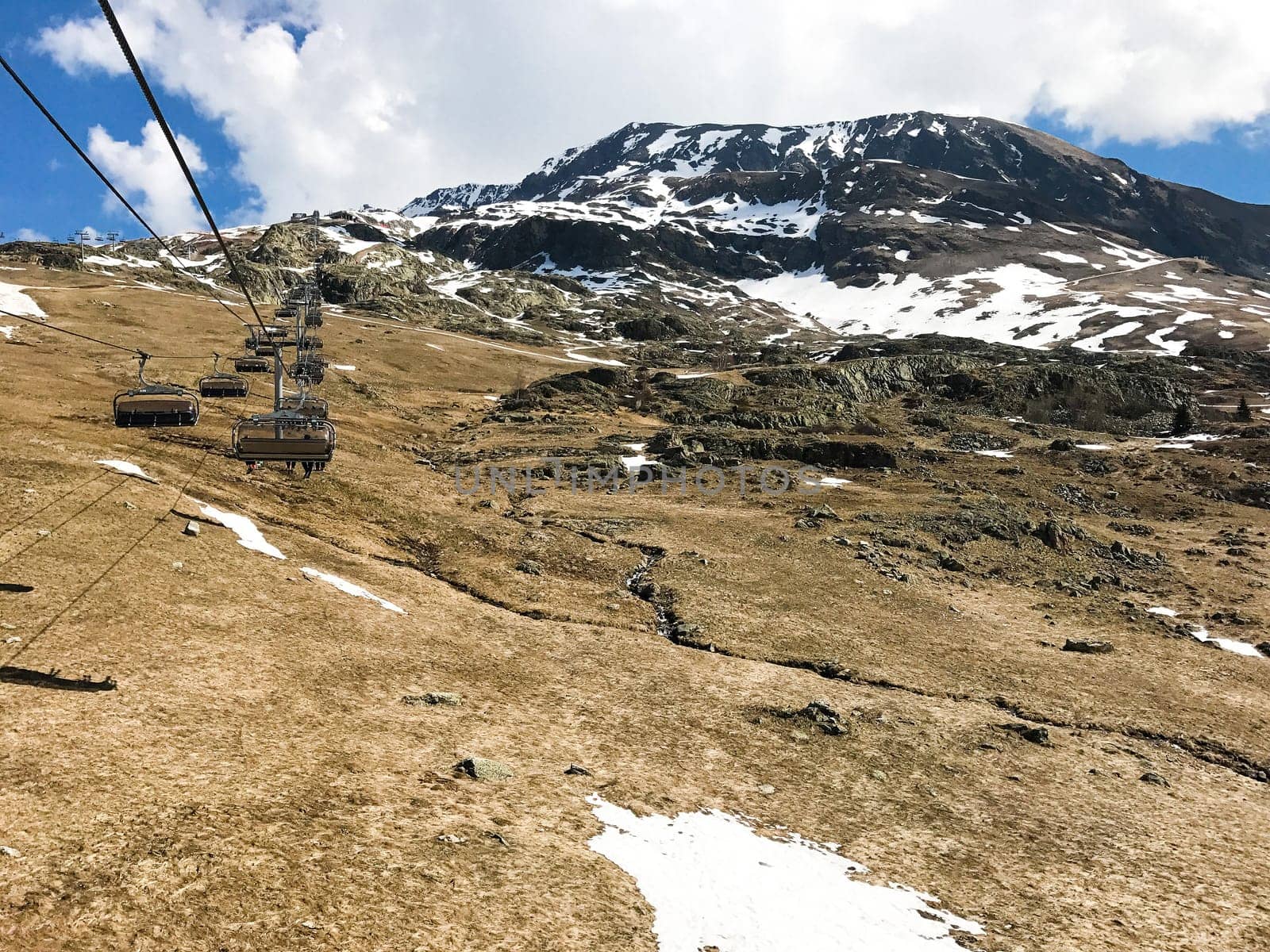 The Alpe d Huez ski domain in the French Alps