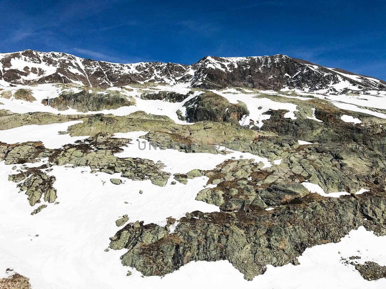 The Alpe d Huez ski domain in the French Alps
