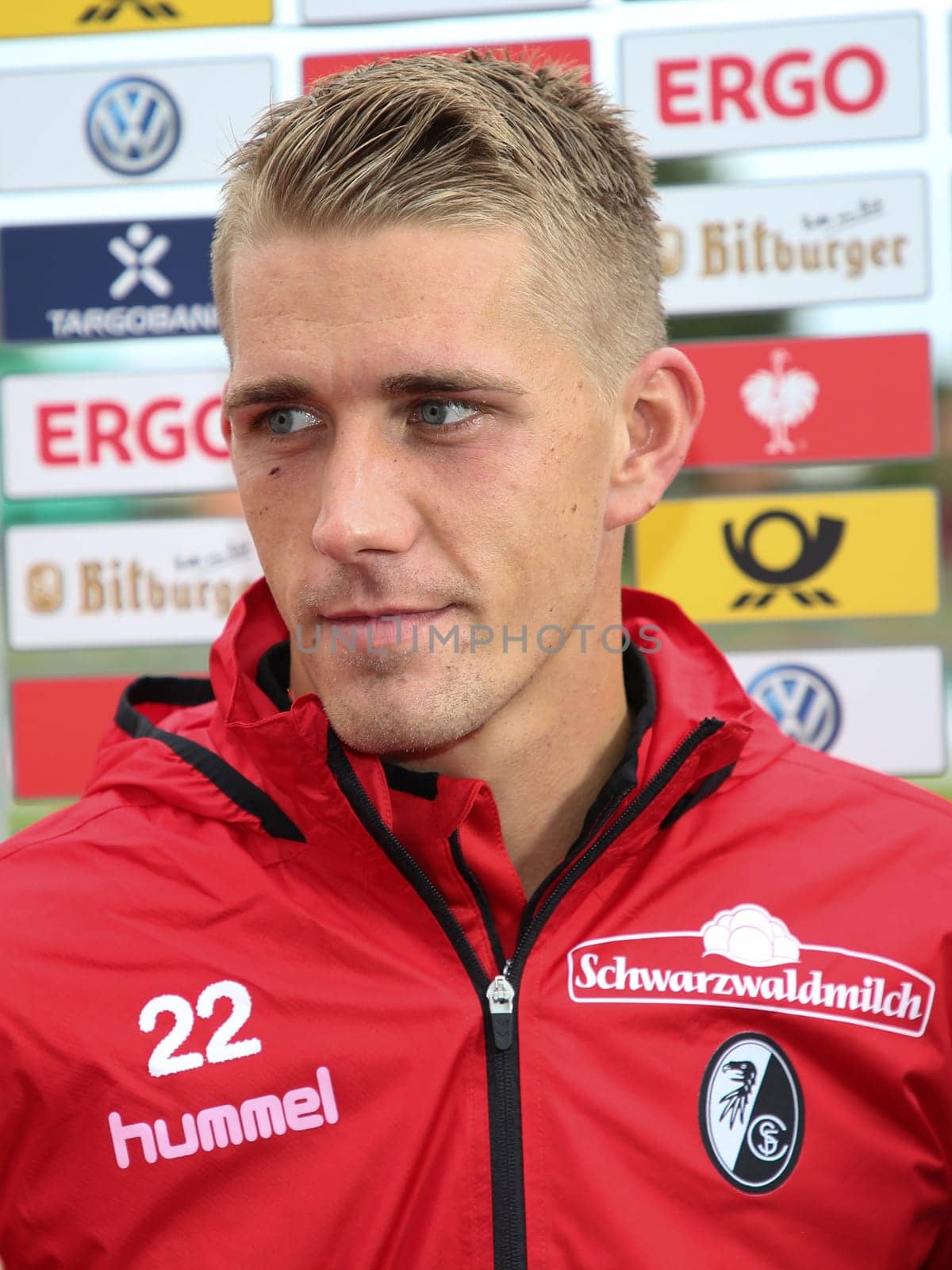 Nils Petersen (SC Freiburg) at the DFB-Pokalspiel 2017/18 VfB Germania Halberstadt - SC Freiburg on 12.08.2017