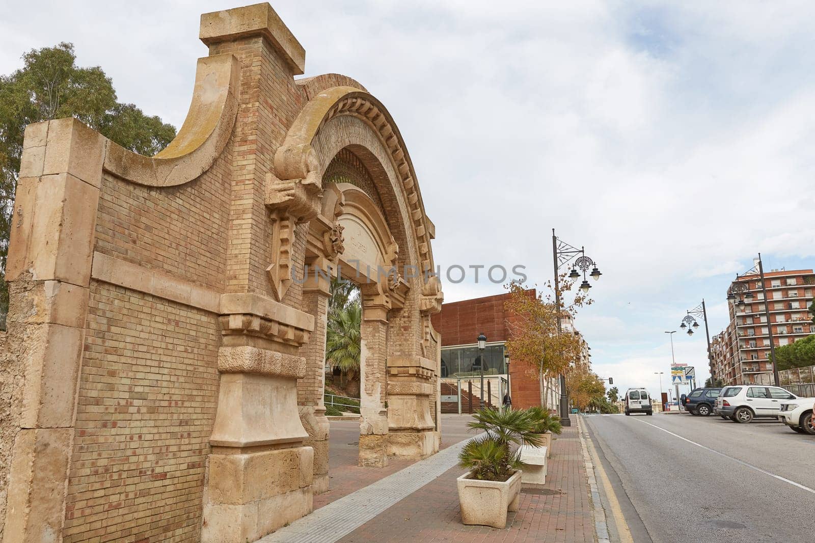 CARTAGENA, SPAIN - APRIL 11, 2017: Ancient remains in downtown area of Cartagena, located in area of Murcia in Spain.