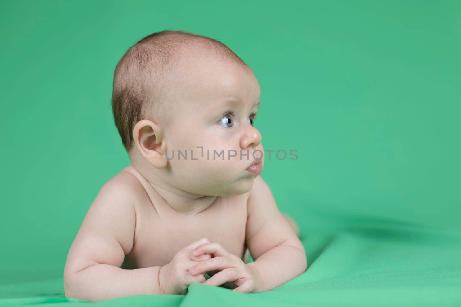 Funny crawling baby girl
