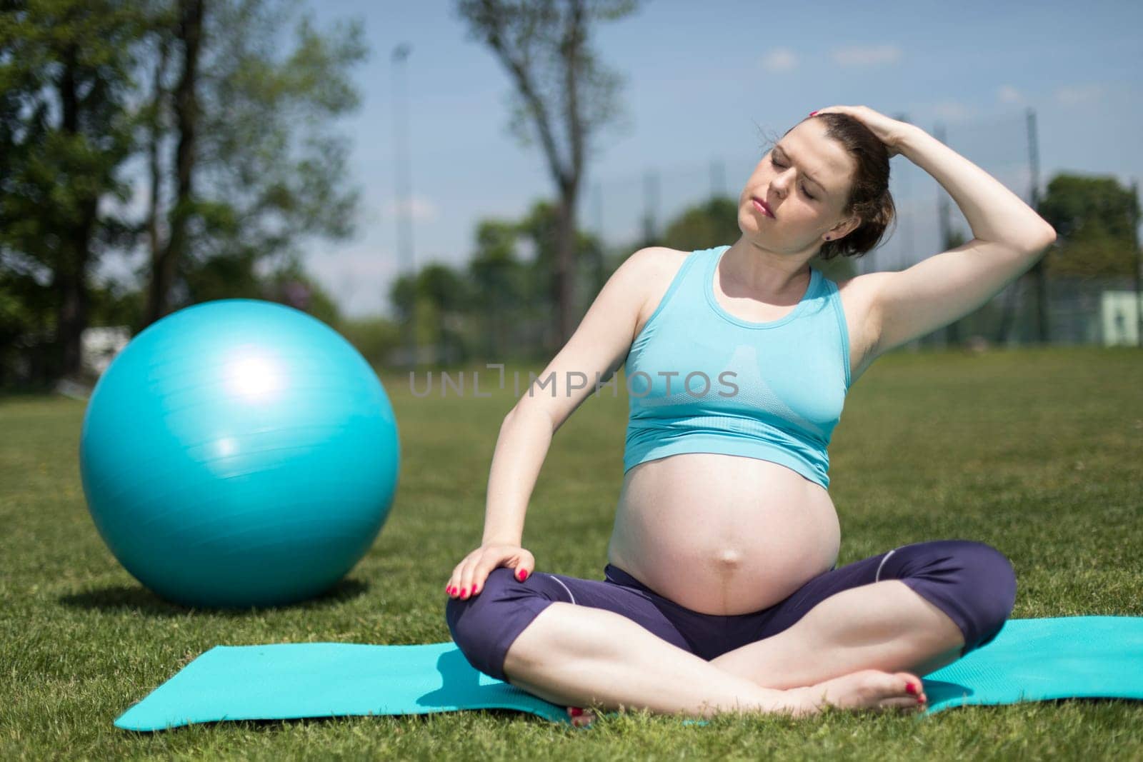 Pregnant woman yoga