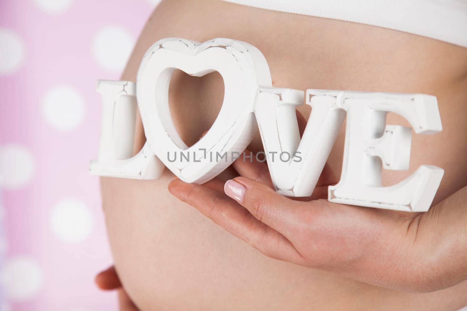 Close up of a cute pregnant belly