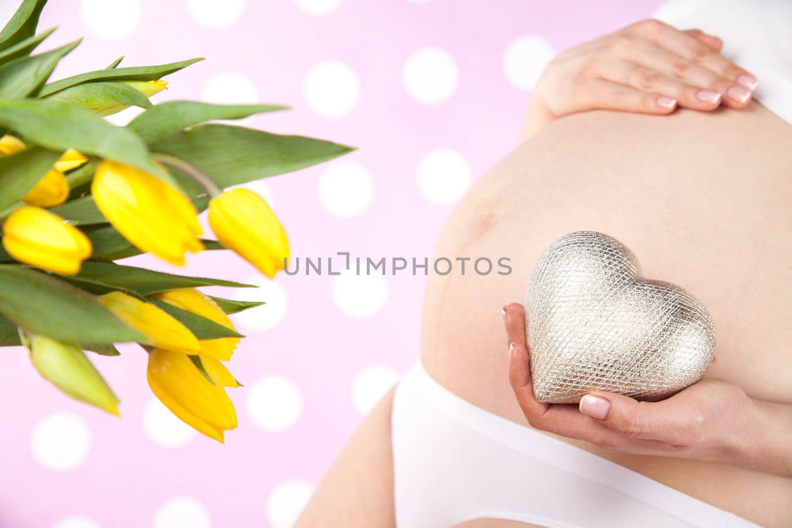 Close up of a cute pregnant belly