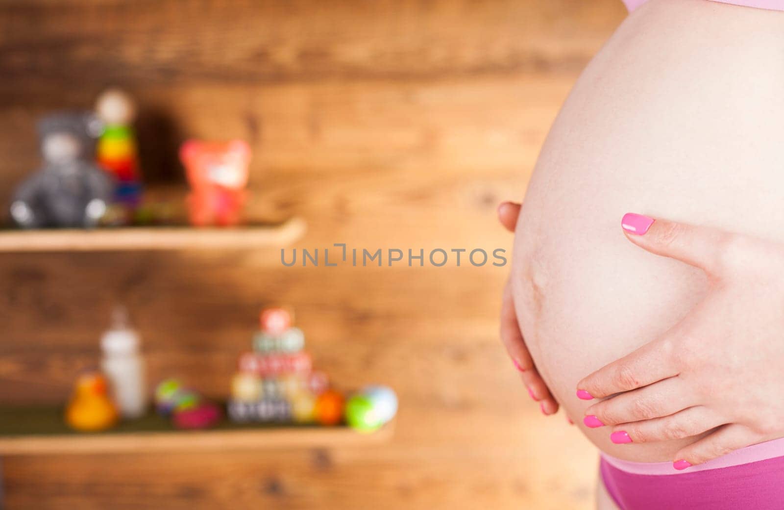 Close up of a cute pregnant belly