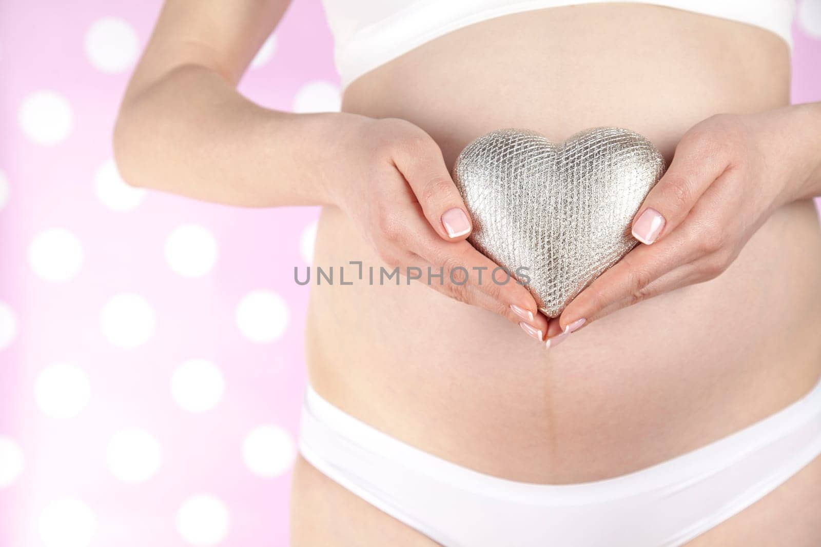 Close up of a cute pregnant belly