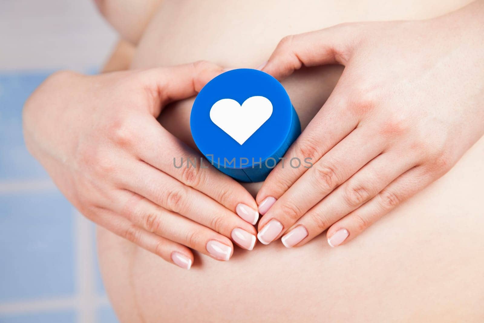 Pregnant woman loving her baby