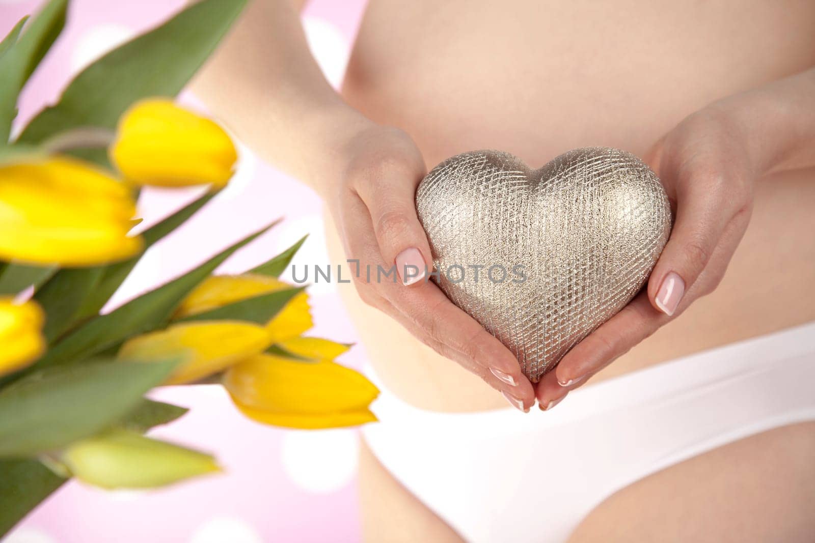 Close up of a cute pregnant belly
