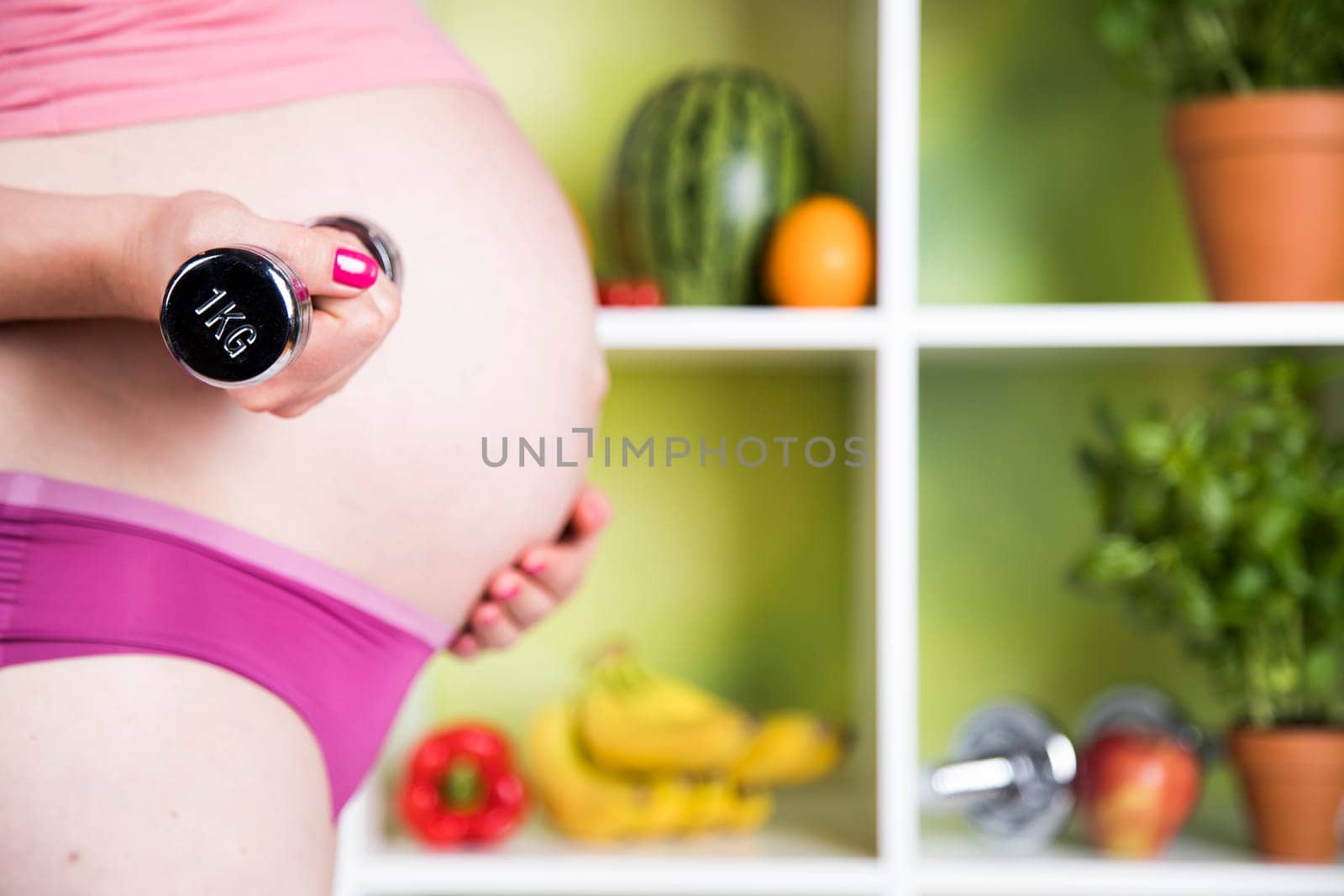 Pregnancy, healthy food and people concept