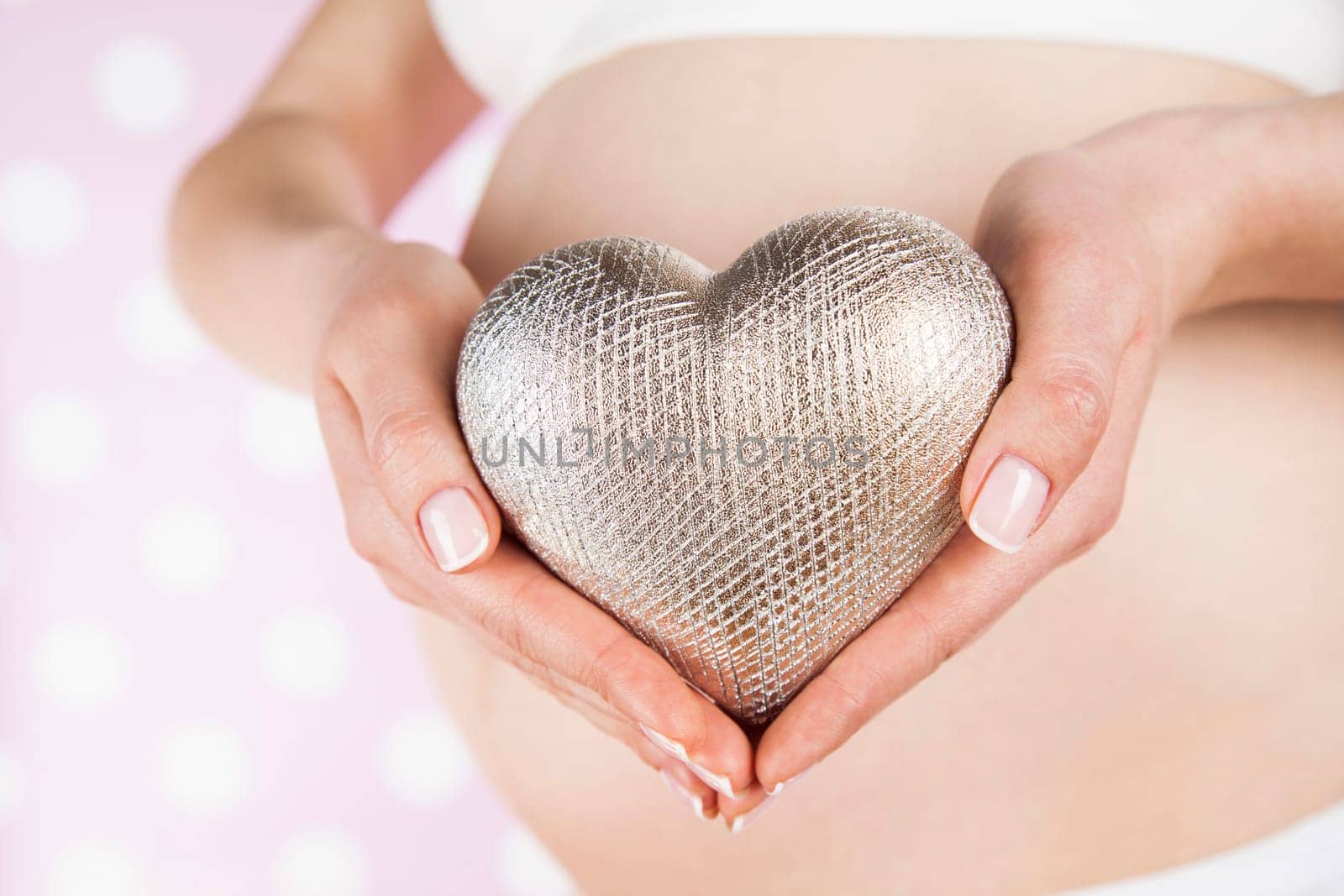 Close up of a cute pregnant belly