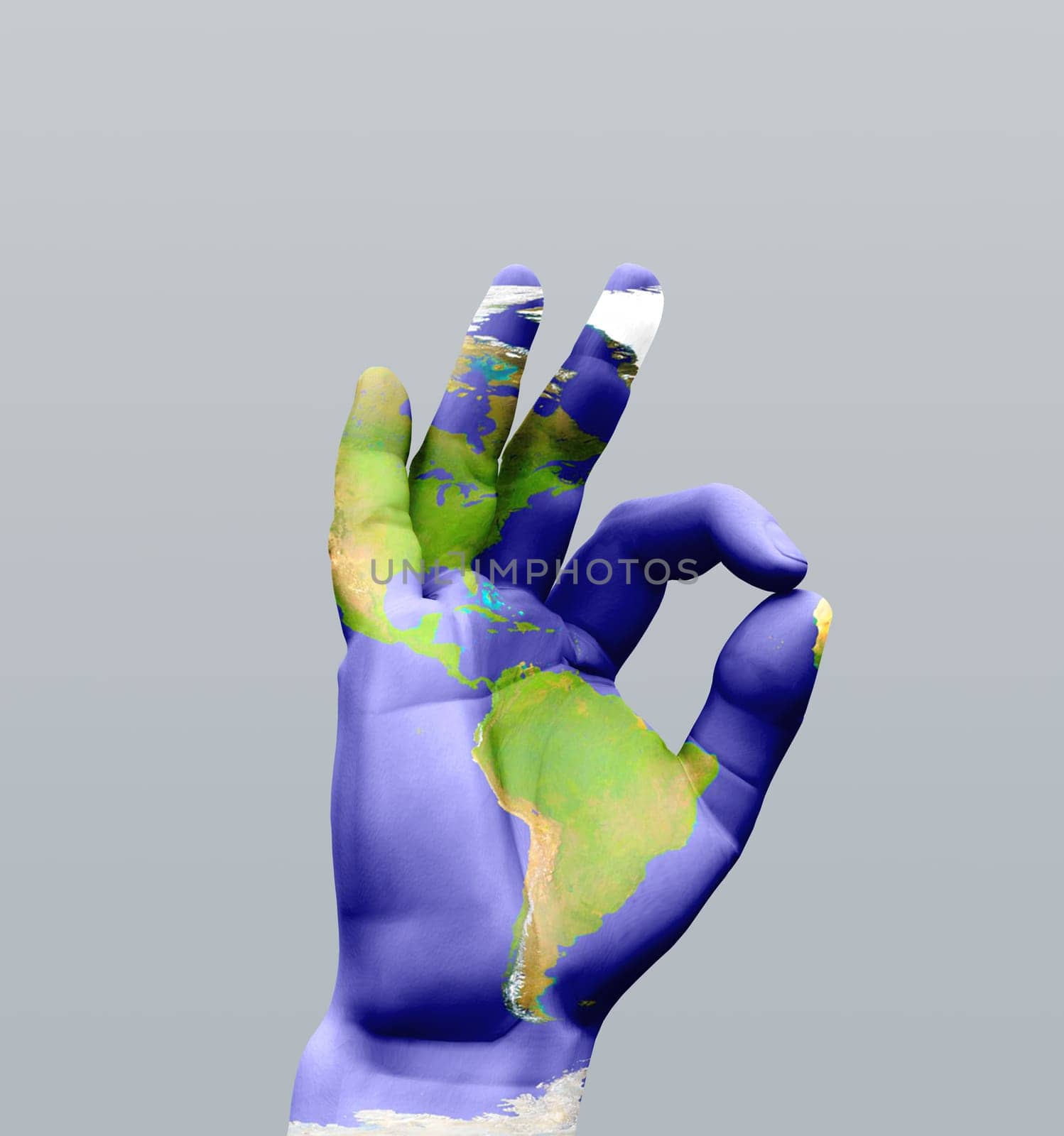 Human hand sign. Americas OK