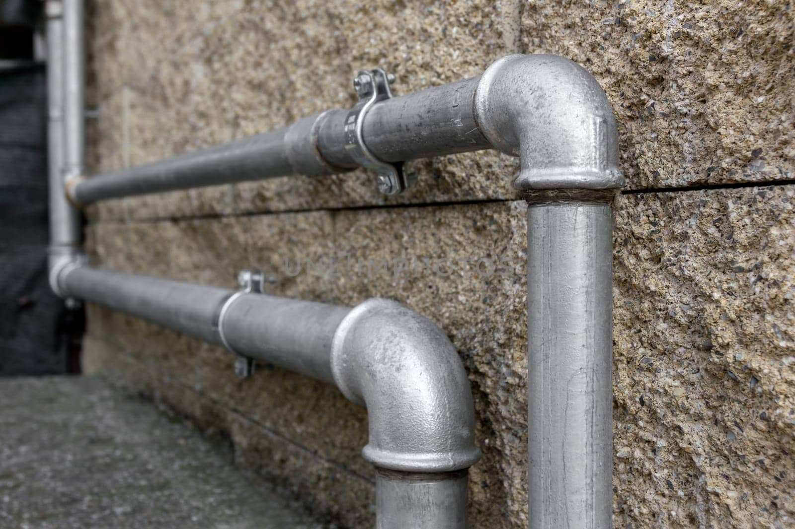 Pipes of a external heating system for distribution domestic gas