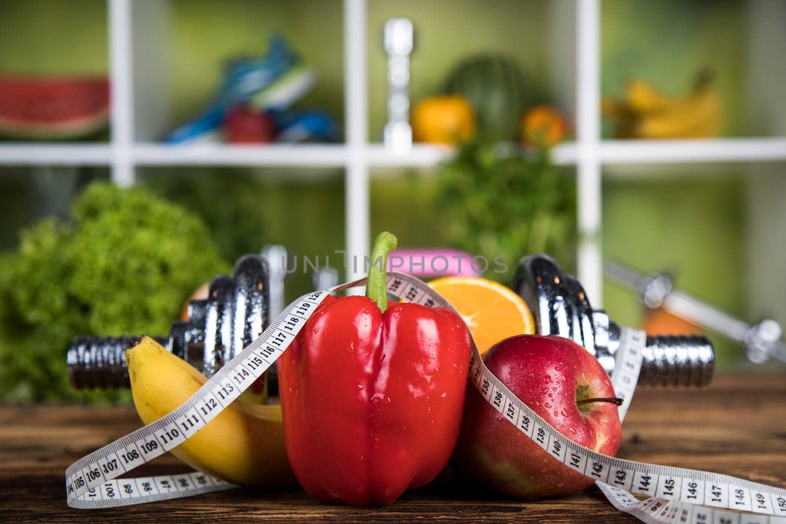 Healthy lifestyle concept, vitamins