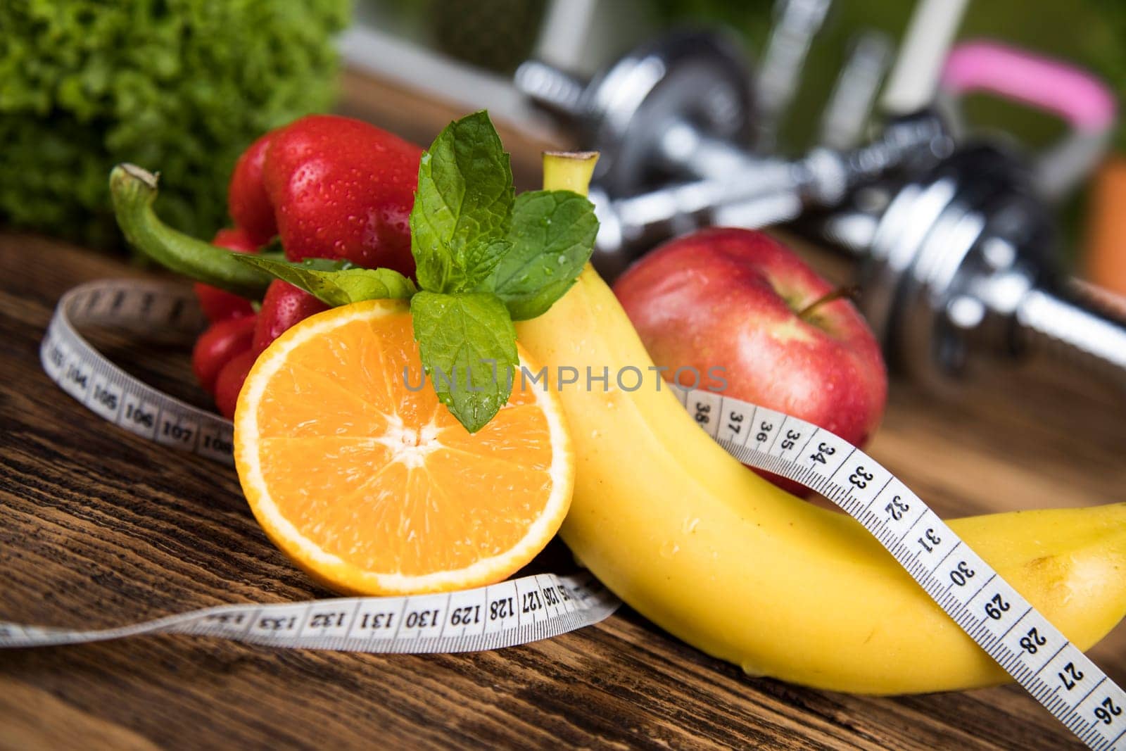 Healthy lifestyle concept, vitamins