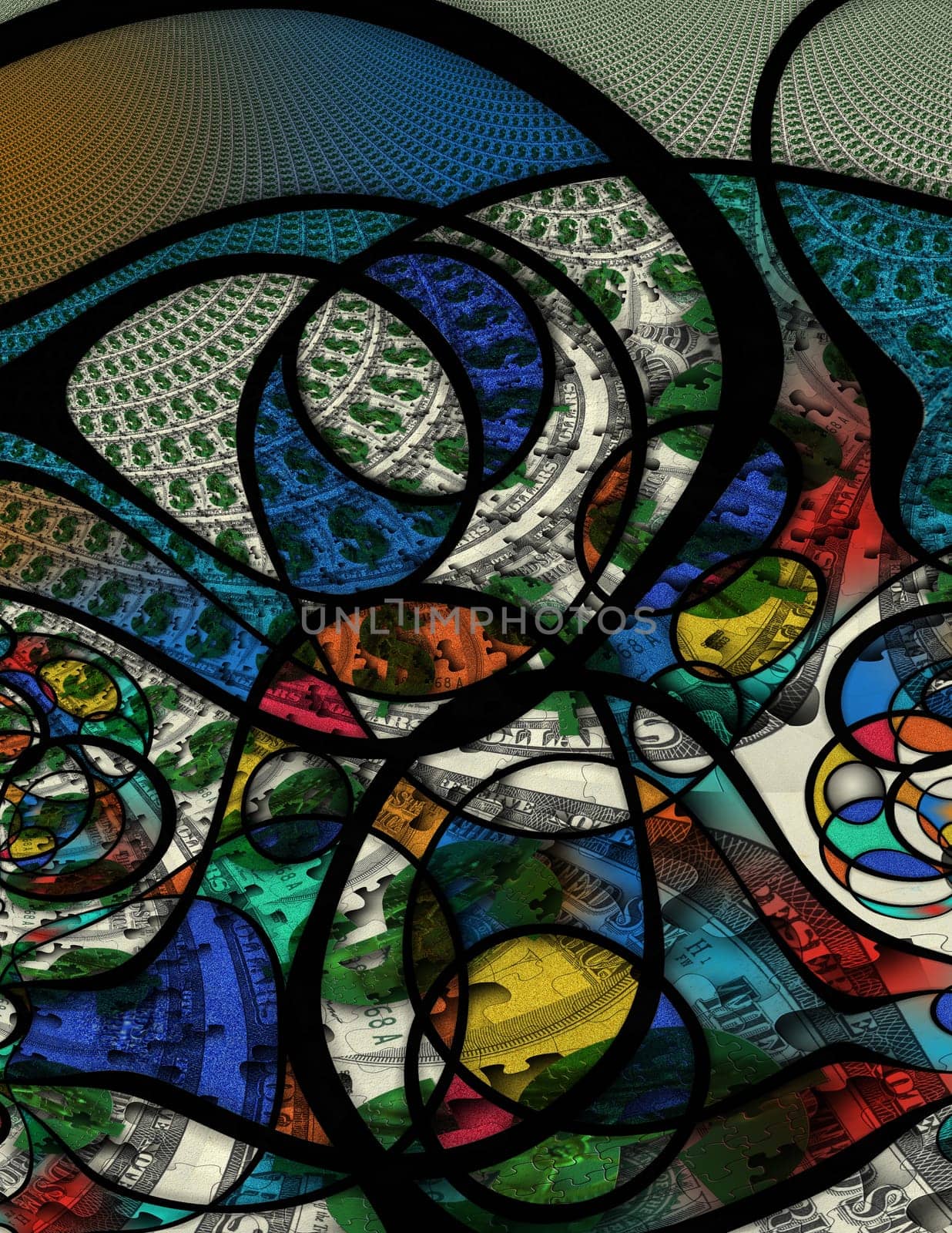 Modern Art Money Abstract