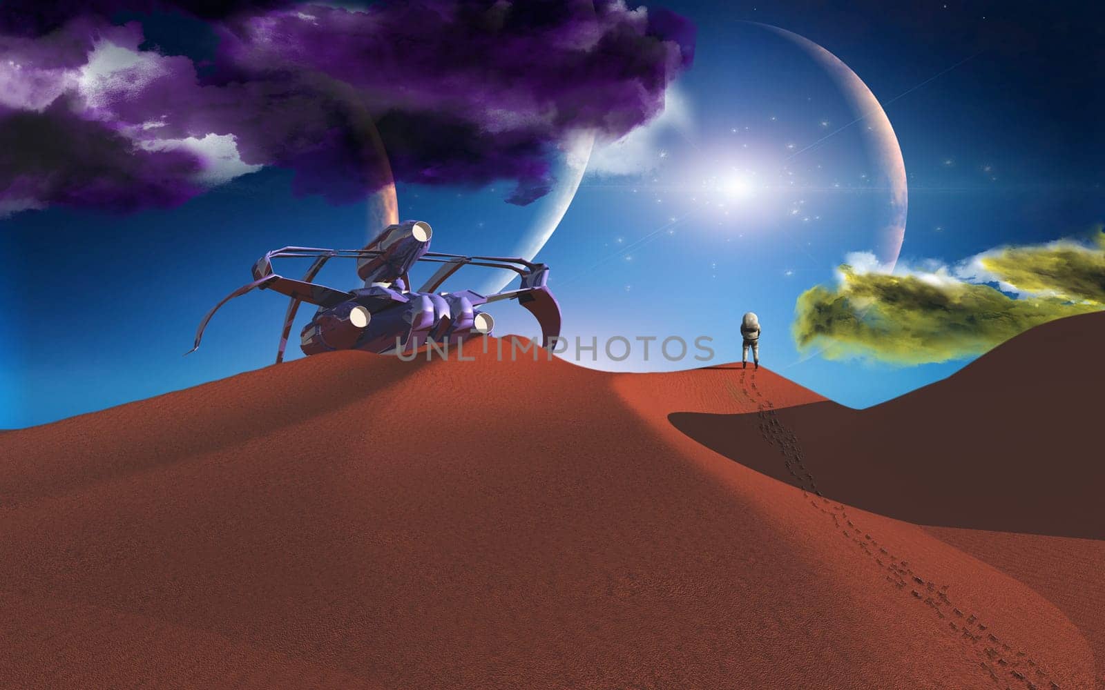 Astronaut on another planet