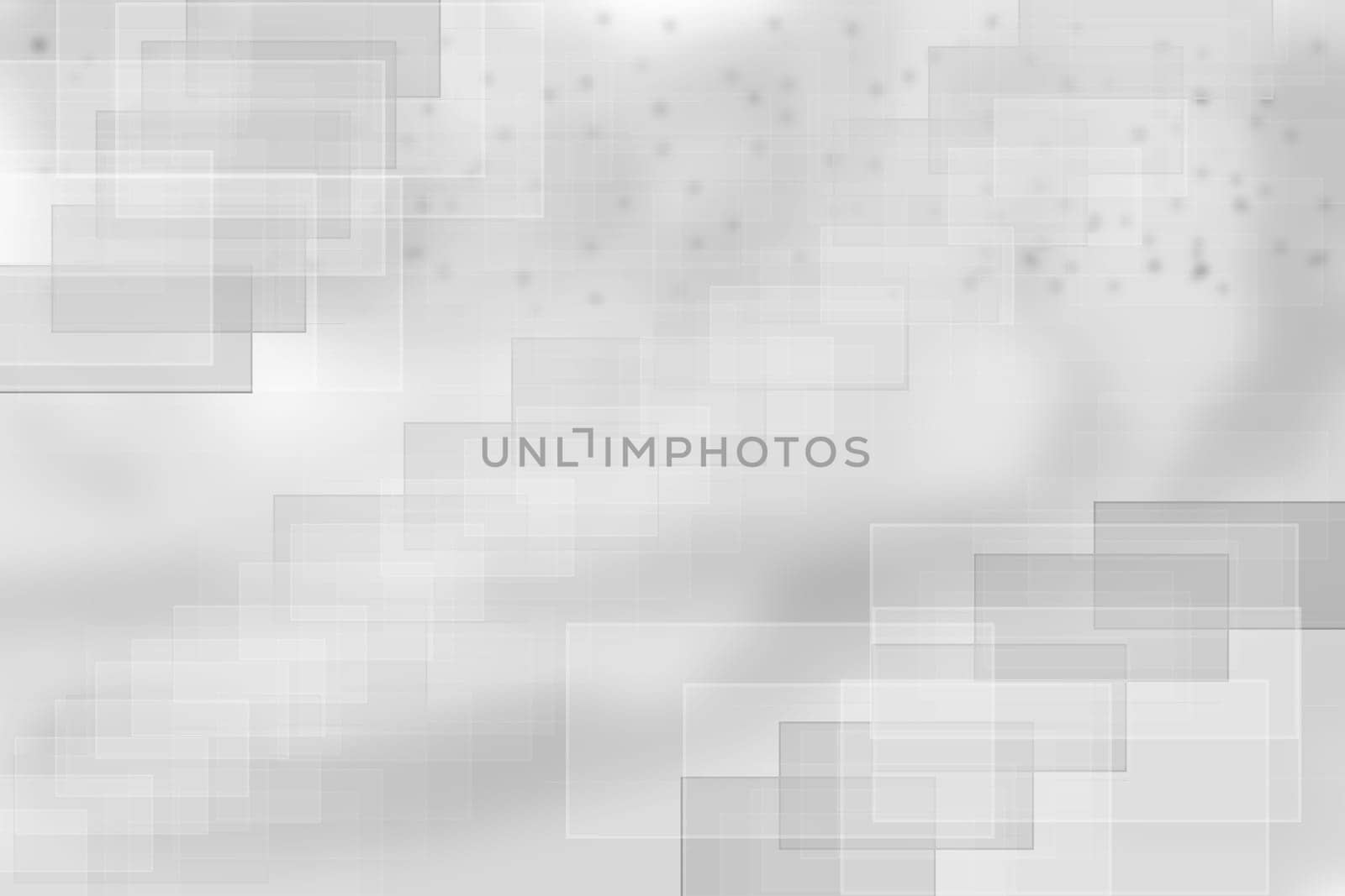 Technological rectangles on  bright gray abstract background. Space.