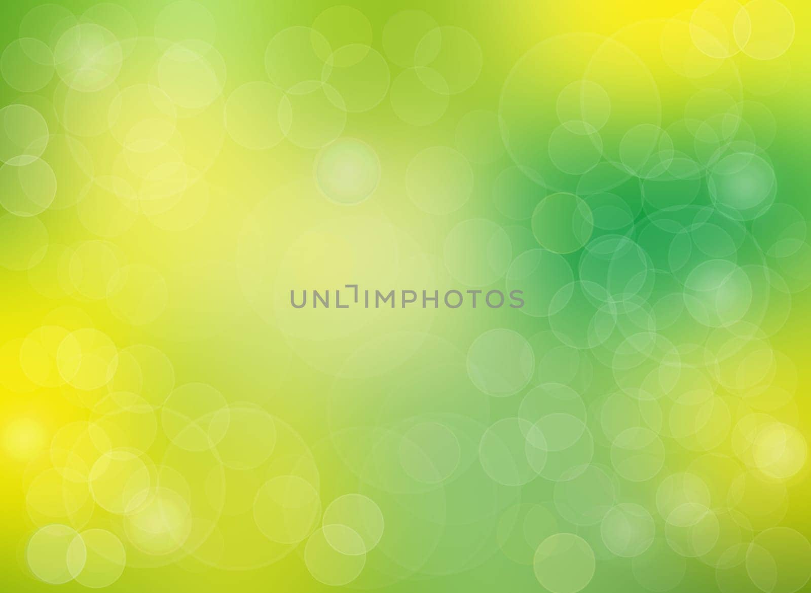 Abstract yellow light and green summer bokeh background.