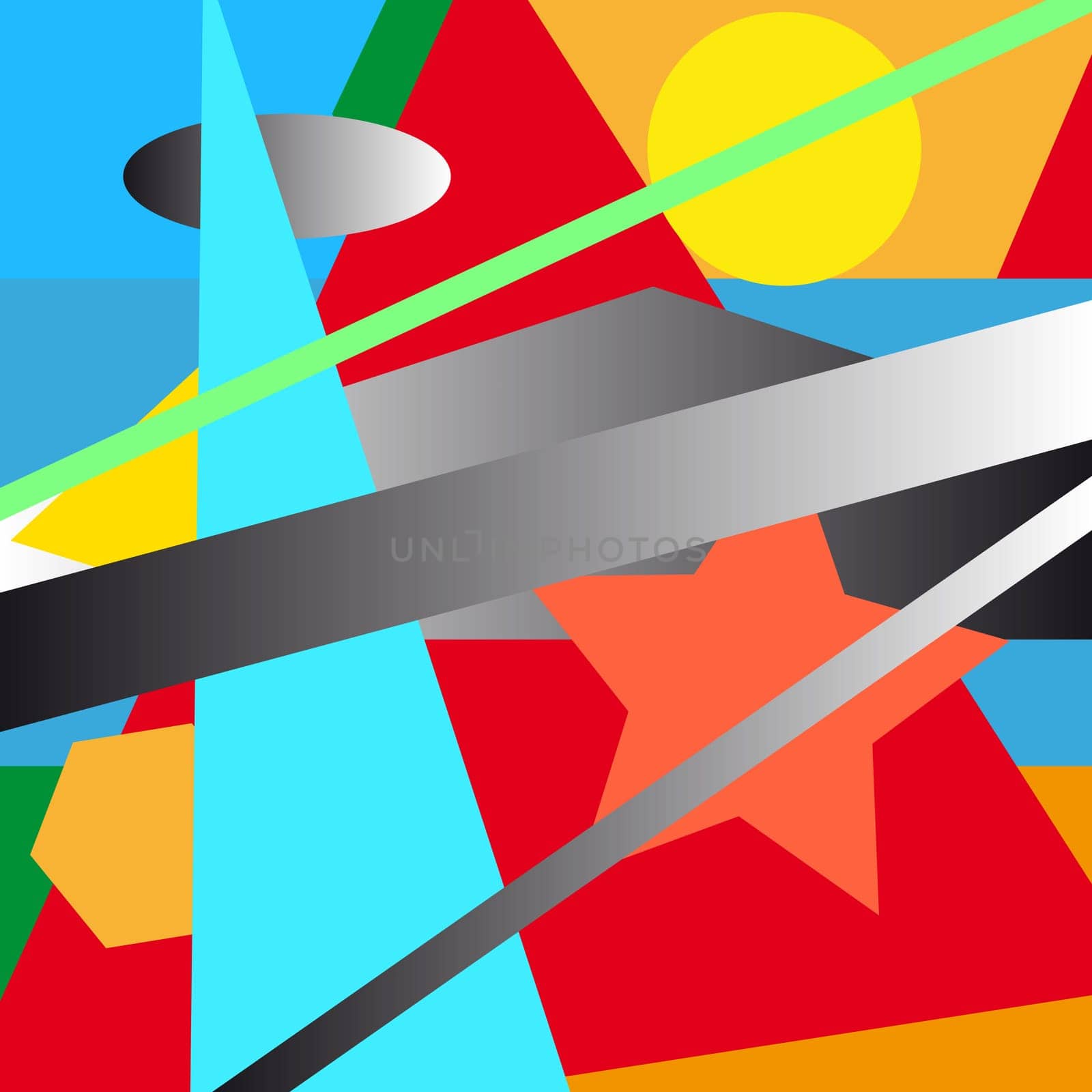 Colorful illustrated abstraction. Vector illustration.