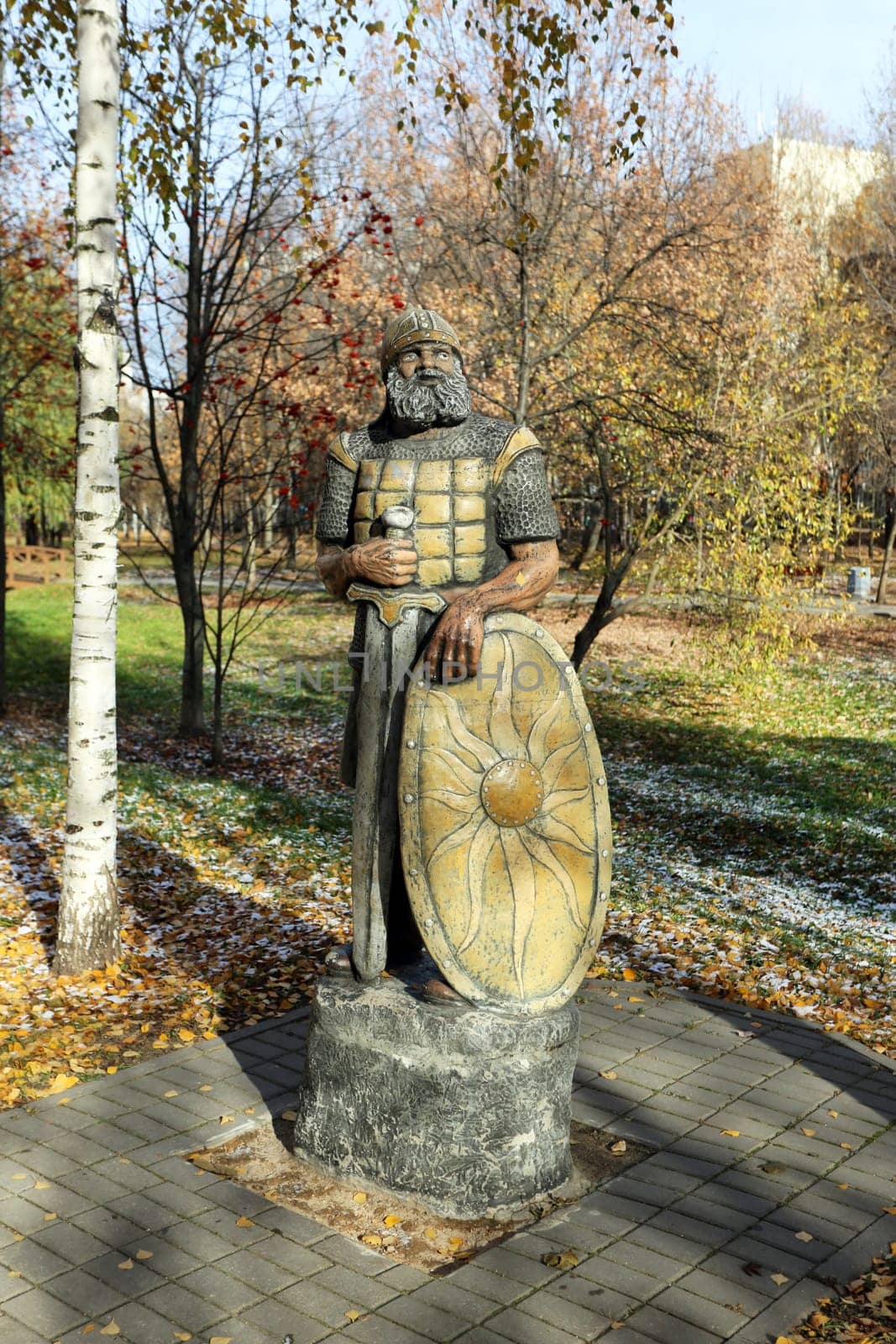 Heroes of Russian folk tales in the Childrens Park
