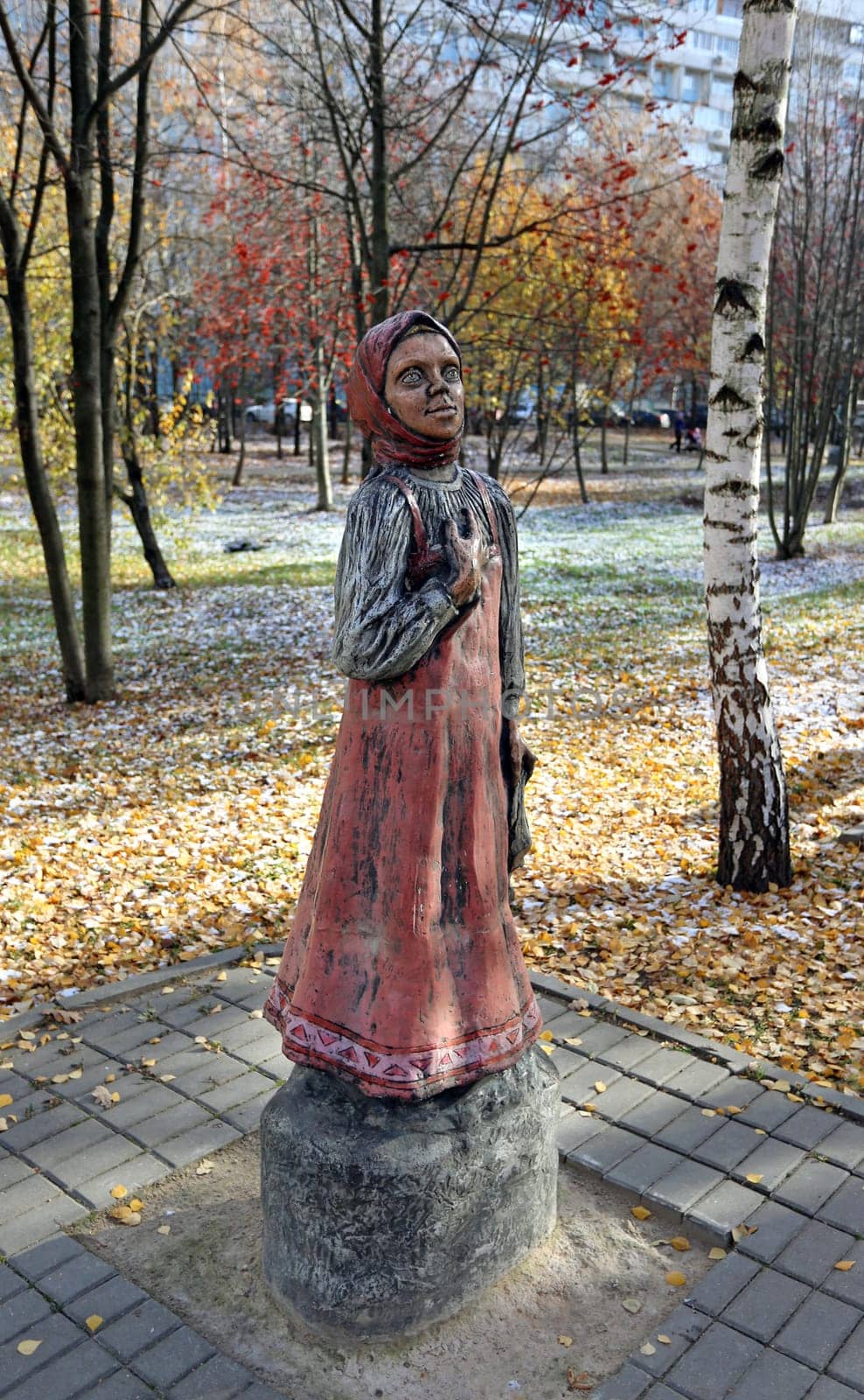 Heroes of Russian folk tales in the Childrens Park