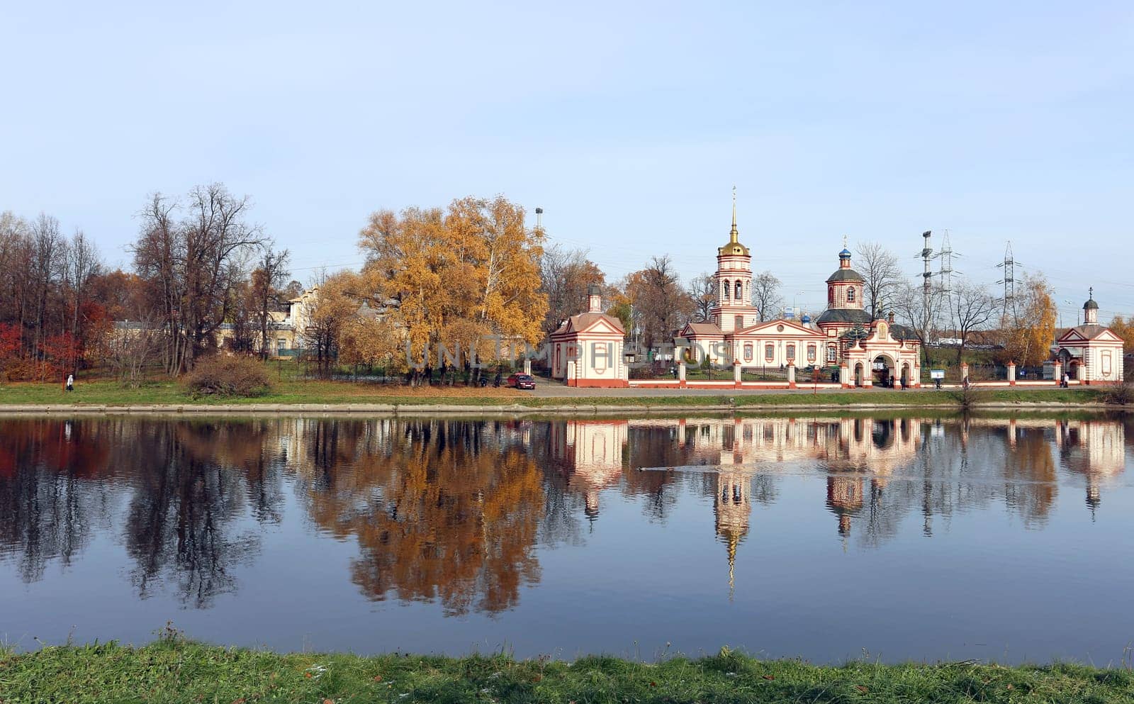Ancient Orthodox Church in the Park Vozdvizhenskaya Altufievo