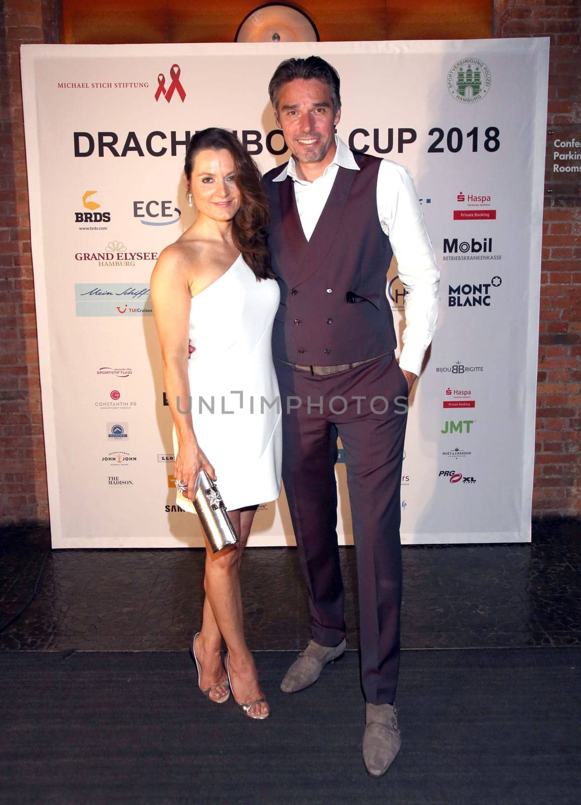 Michael Stich und Alexandra Stich ,.Dracheboot Cup 2018 Get Together von der Michael Stich Stiftung im East Hotel Hamburg am 08.06.2018