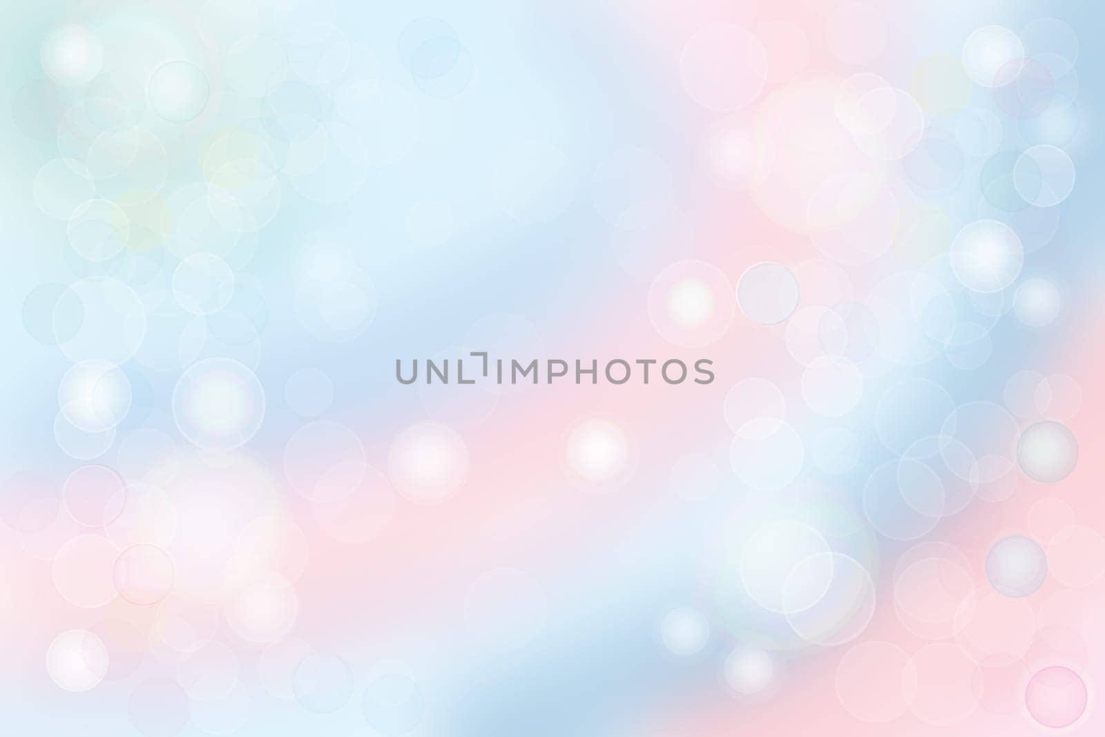 Abstract colorful pastel bokeh background texture with bright soft color circles. Space for your text.