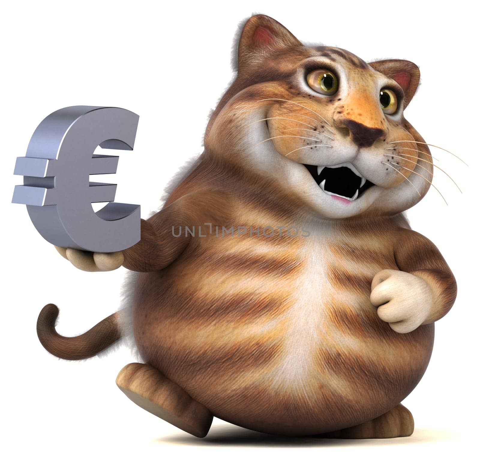 Fun cat - 3D Illustration