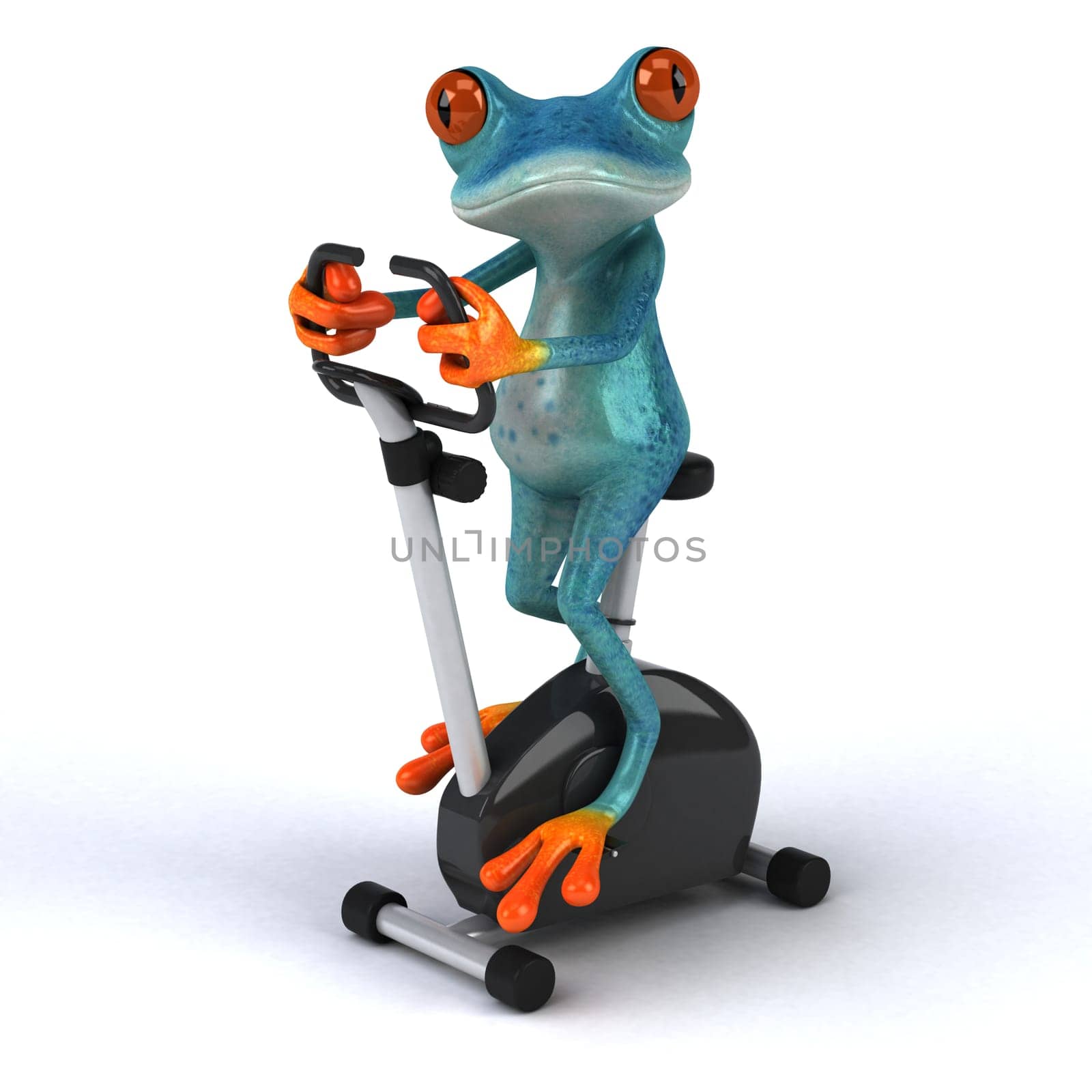 Fun frog - 3D Illustration