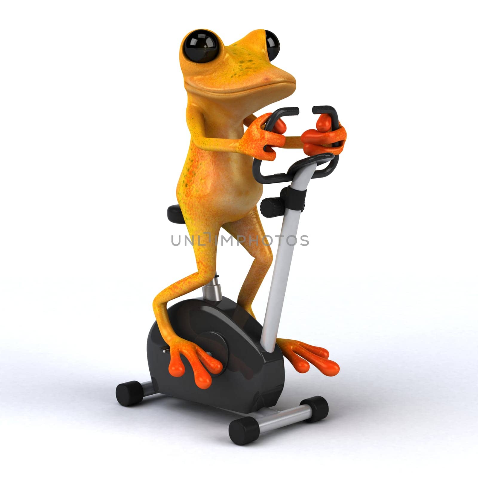 Fun frog - 3D Illustration