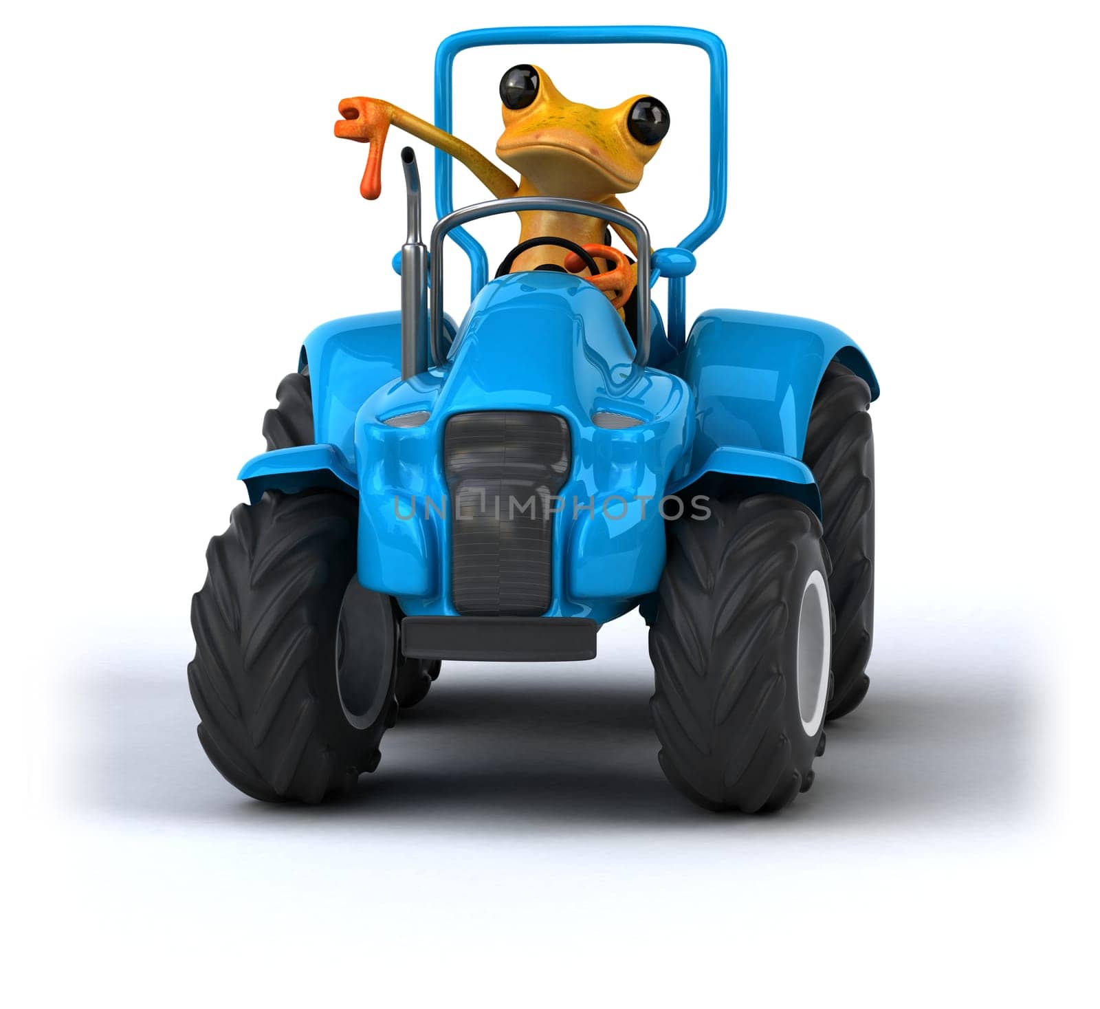 Fun frog- 3D Illustration
